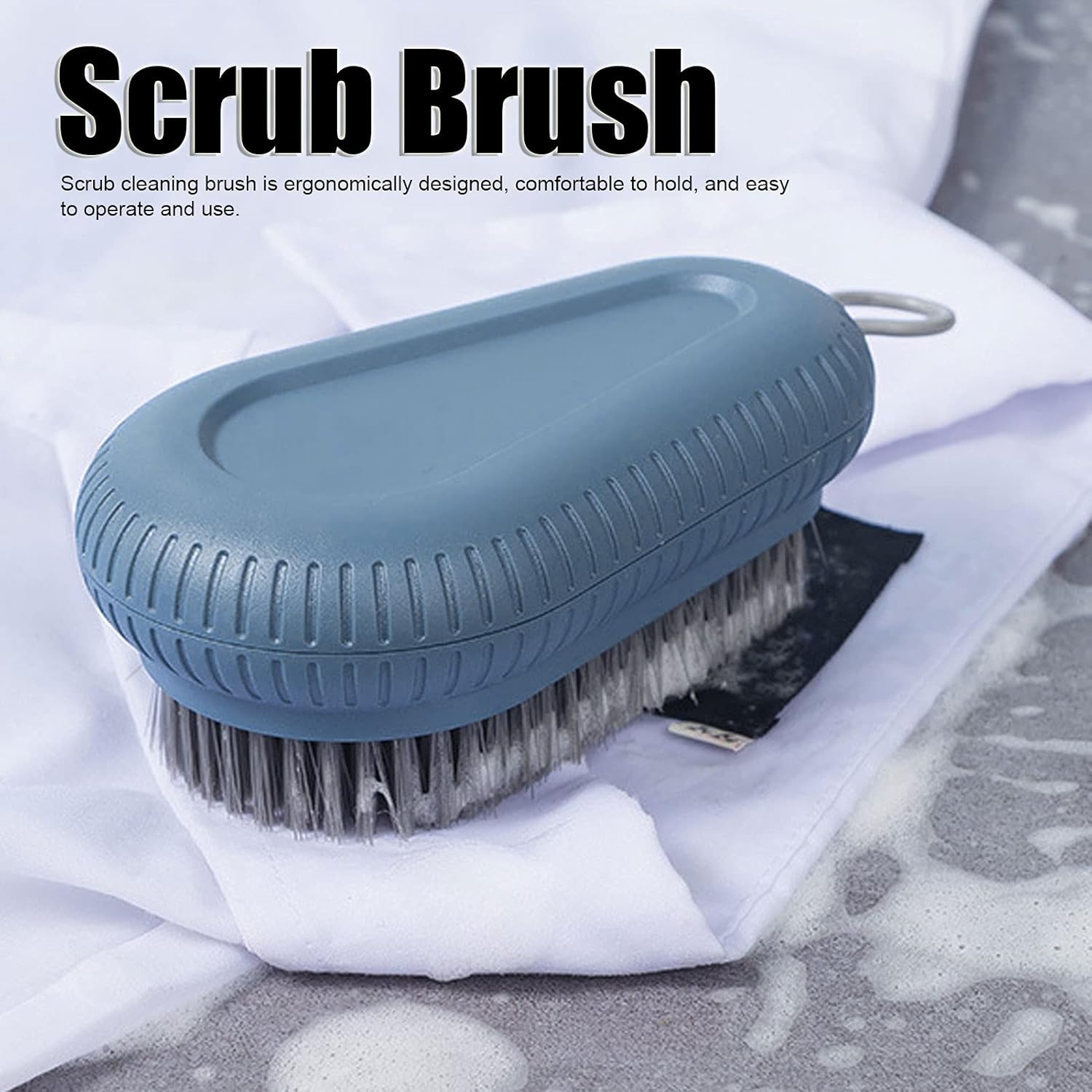 Shower Cleaner Brush, Soft Bristle Cleaning Brush Bath Scrubber for Laundry Stains Clothes Shoe Household Tools Blue