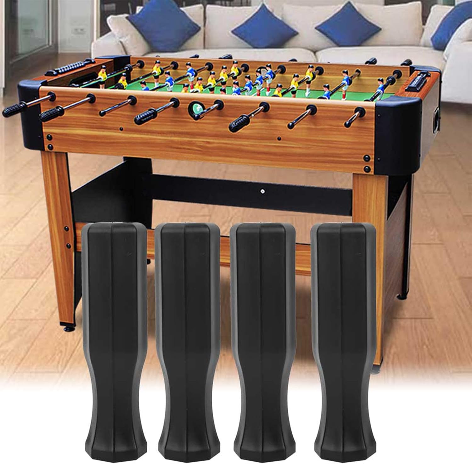 8pcs Foosball Table Handles, 4.7in Plastic Octagonal Handles for Standard Tables Handle Grip Top Game Replacement Part Accessories
