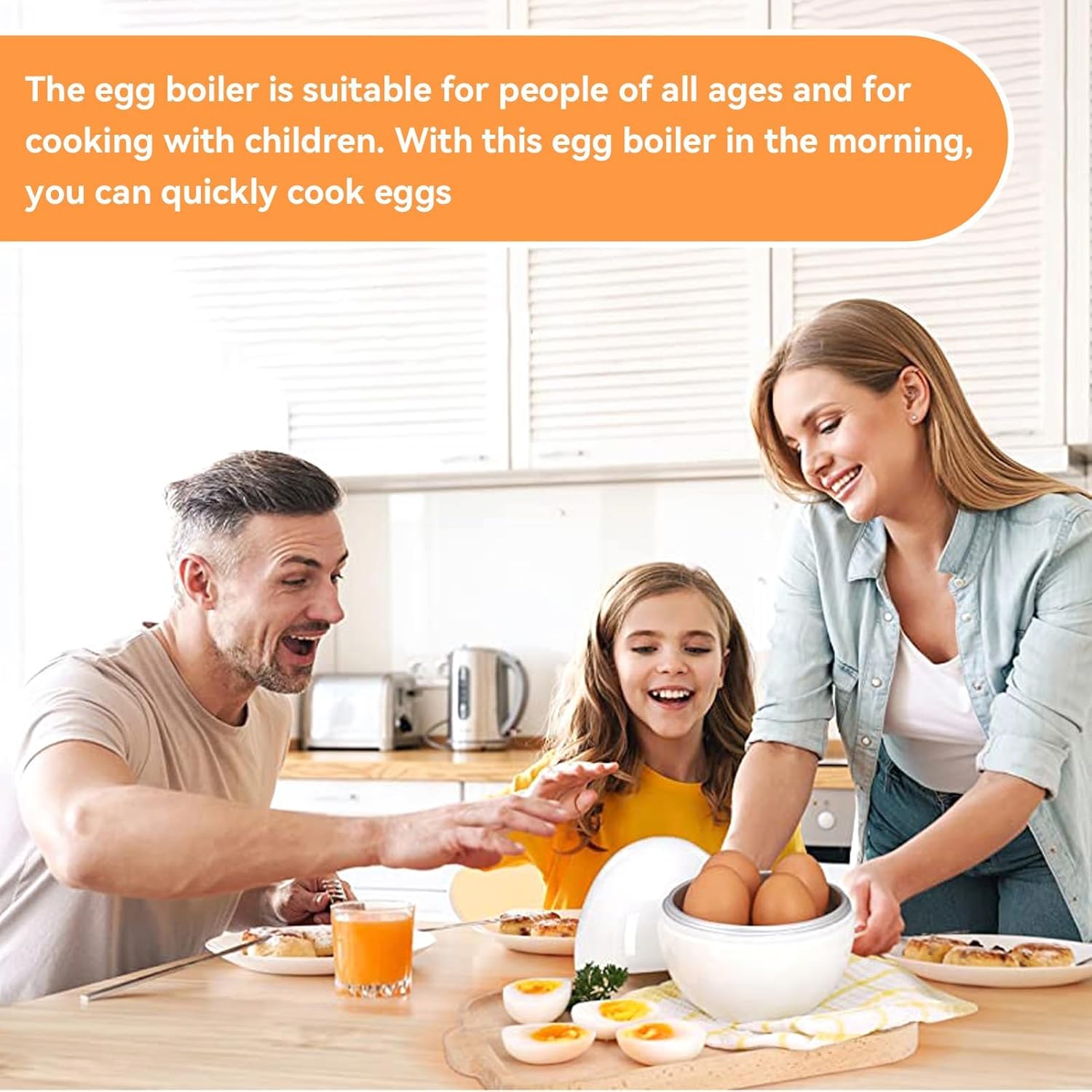 Microwave Egg Cooker, Hard Boiled 4 Capacity Boiler Steamer Poacher Microwavable with Lid for Cooking Kitchen Tools