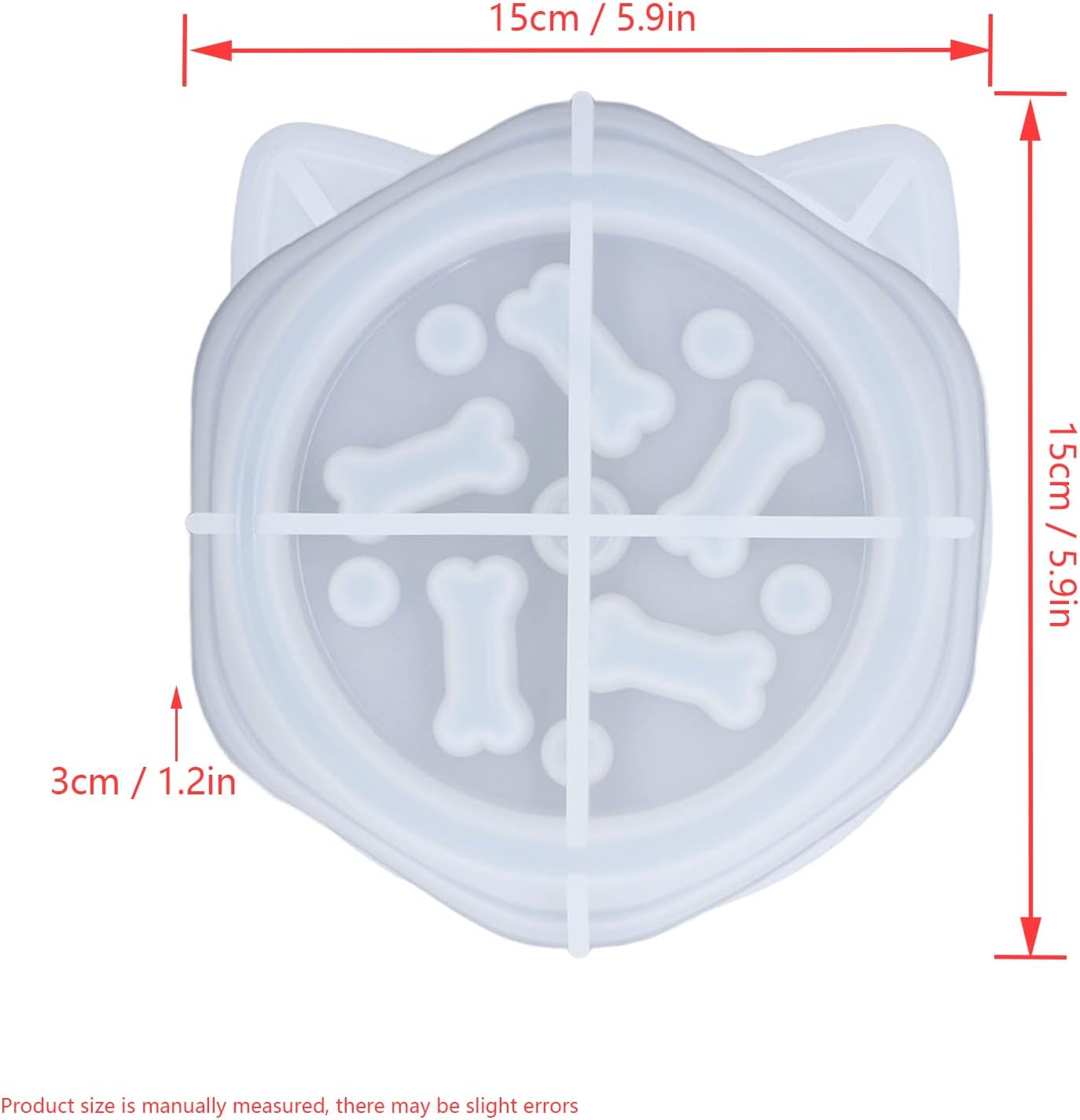 Epoxy Resin Mold, Silicone Dog Bowl Molds Slow Feeder Food Bowls Water Plate Mould for Small Medium Dogs Cats Puppy cat