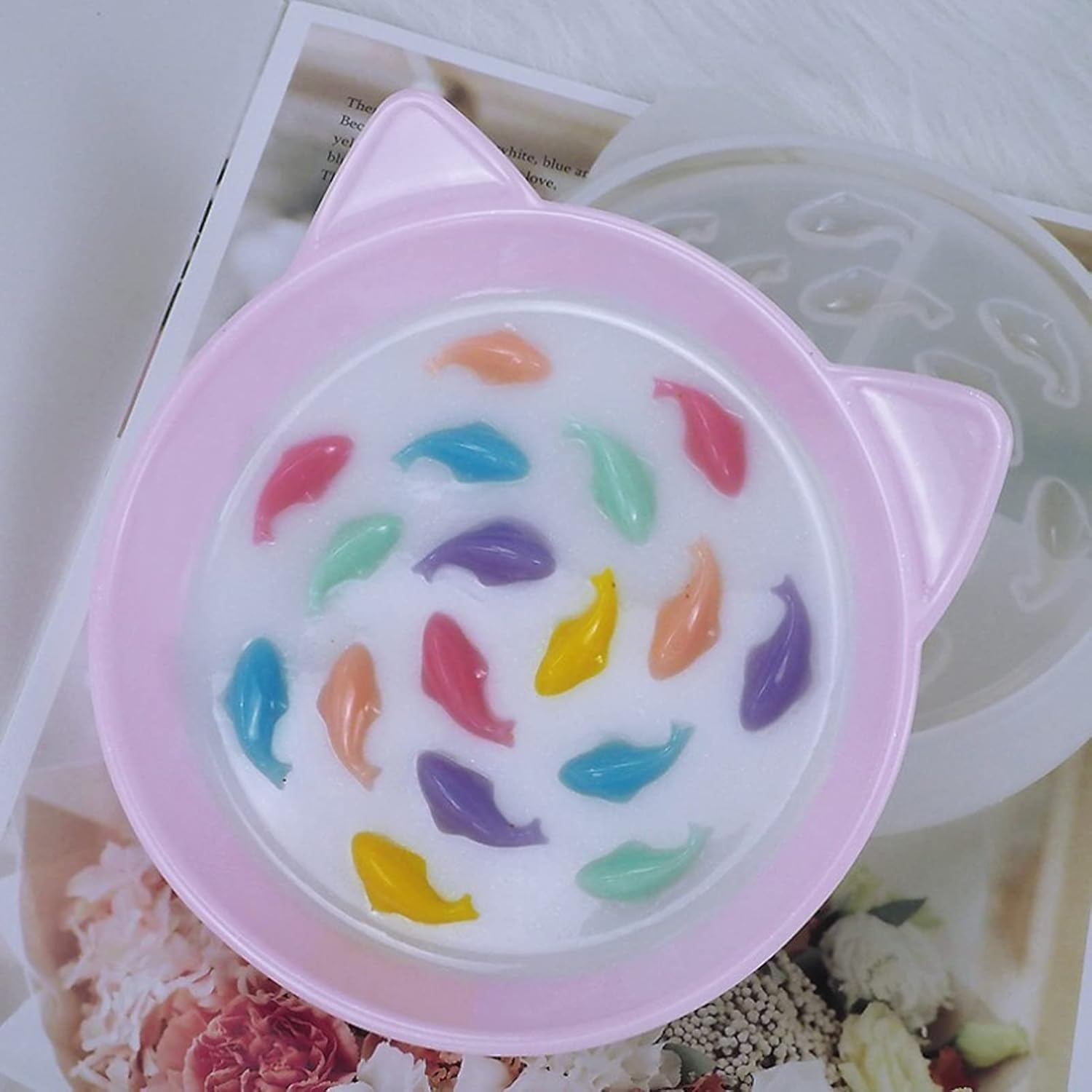 Epoxy Resin Mold, Silicone Dog Bowl Molds Slow Feeder Food Bowls Water Plate Mould for Small Medium Dogs Cats Puppy cat