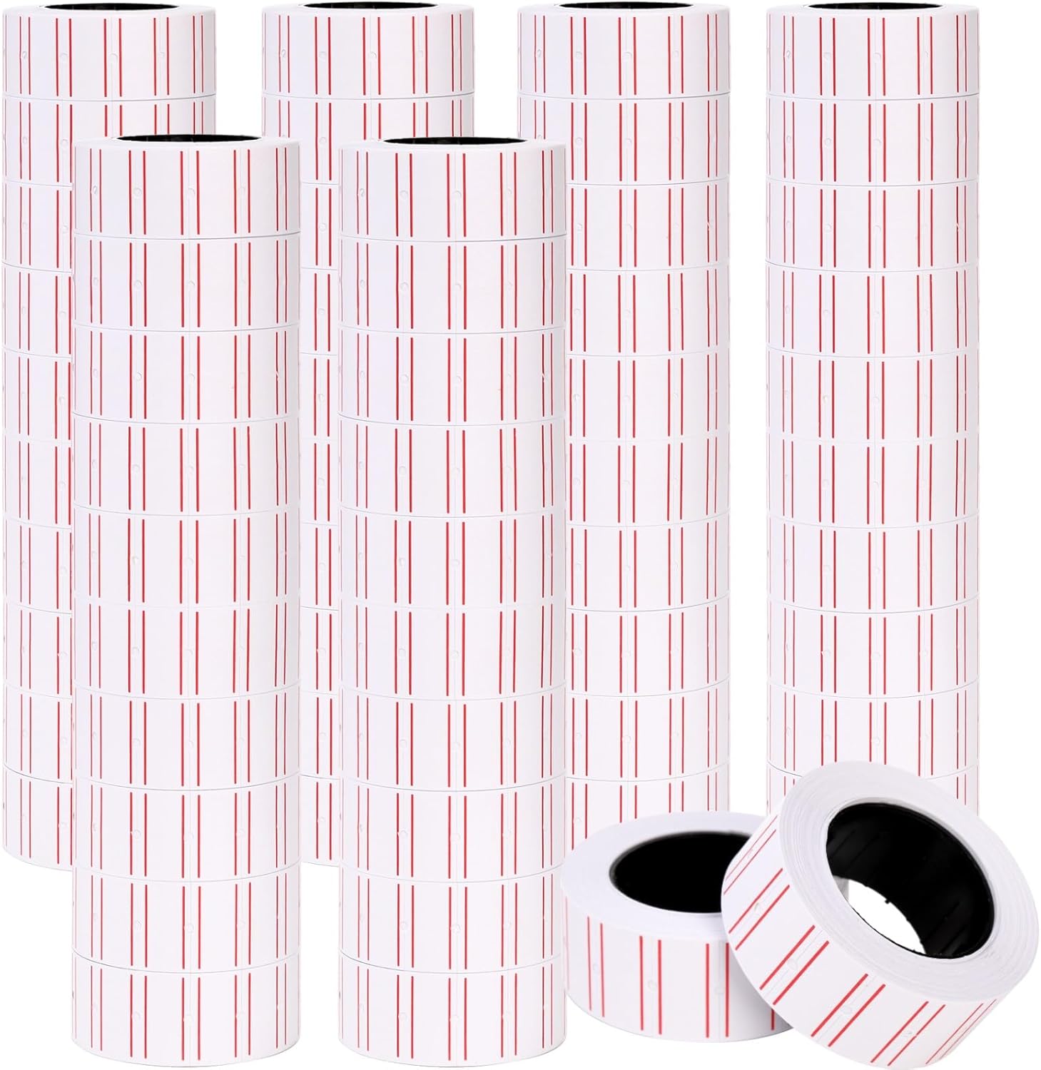 30000 Pcs Price Gun Labels Paper, 60 Rolls Pricemarker Label Stickers Fit Most of Tag Machines Mx-5500, M5500, HG979 , Sticker for Office Retail Shop Organization Marking, White