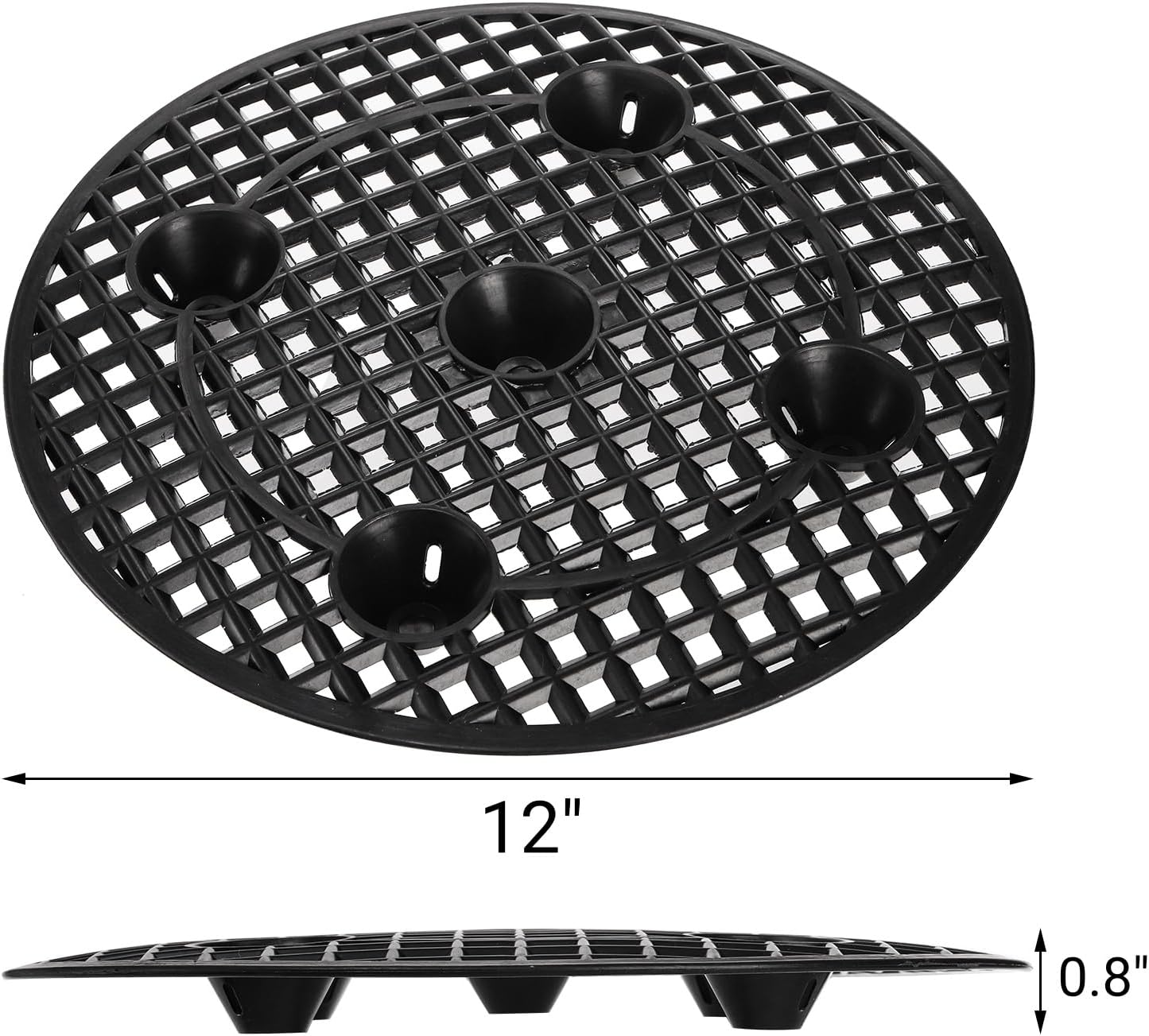 15 PCS Plant Level Pot Elevator, 12 inch Plastic Potted Stands, Large Patio Planter Riser Holder, Deck Floor Protector to Prevent Rot Damage, Trivet for Indoor Outdoor Garden
