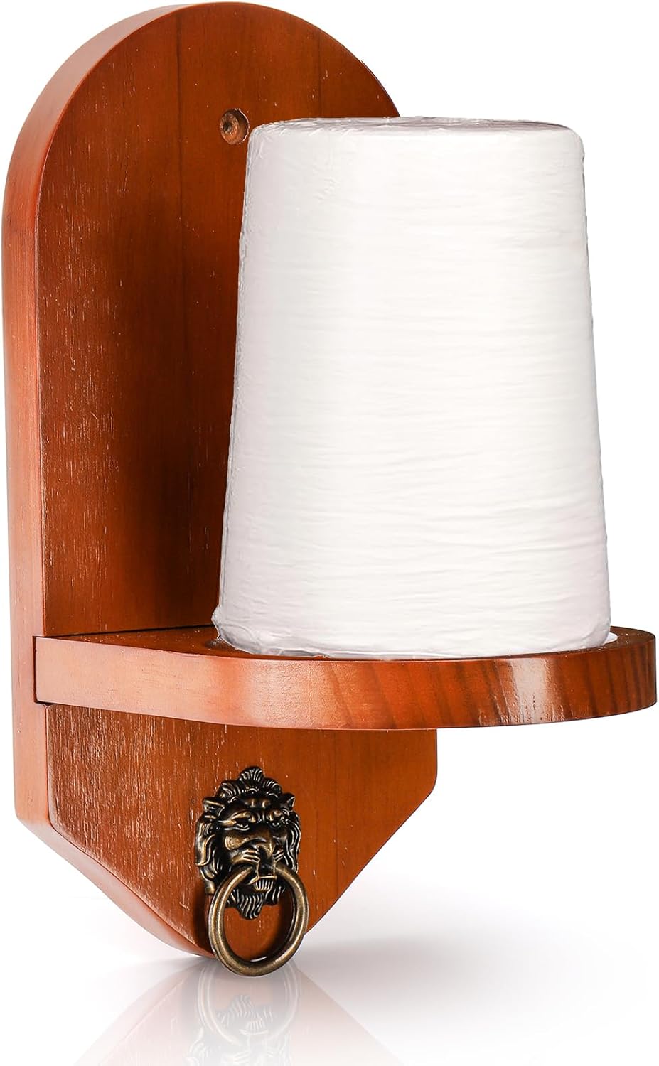 Wall Mounted Cone Chalk Holder, Solid Wood Pool Hand Billiards Table Holder with Beveled Edge and Hardware, Accessories