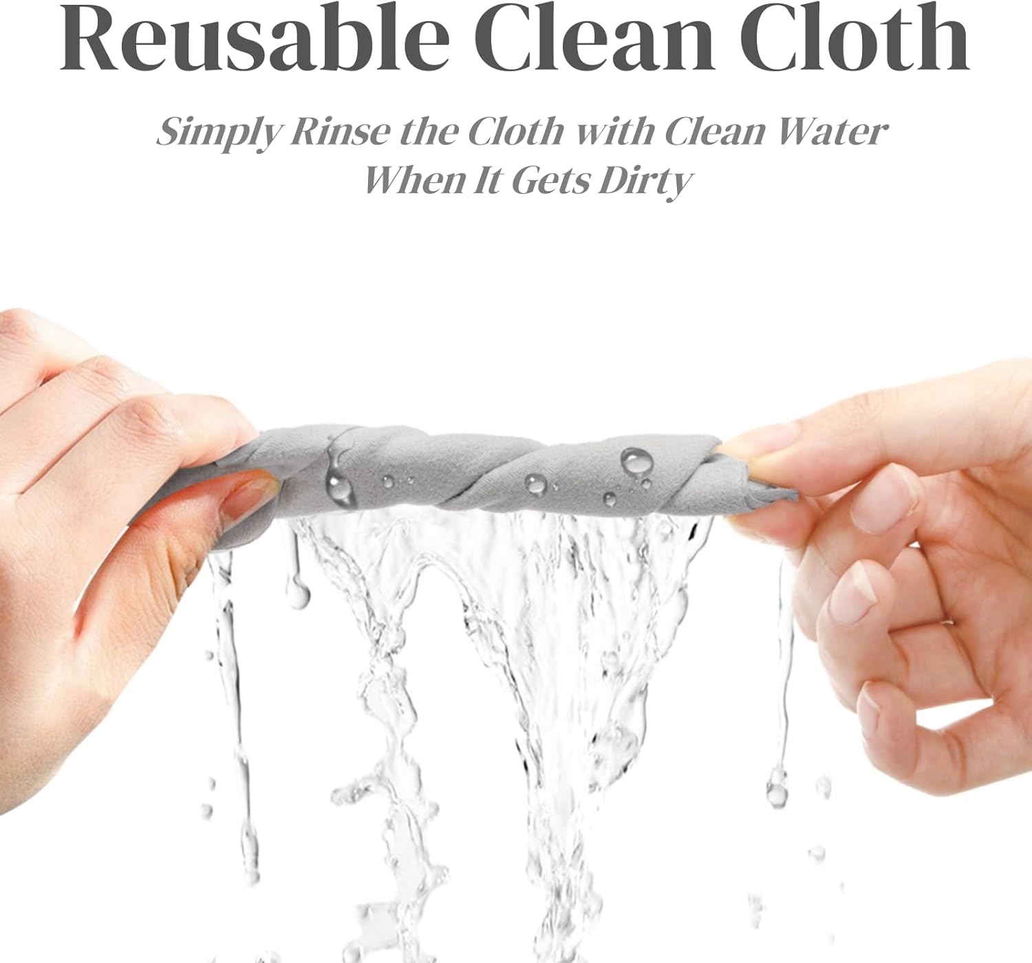 100 Pack Microfiber Glasses Cleaning Cloth, Ultra Soft Eyeglasses Wipe Suede, Washable Cleaner for Lens, Screens, Cameras, Phones, Electronics 7×6 Inch, Gray