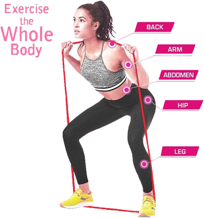 Resistance Band - 4-Pack - With Handle & Door Buckle - Storage Bag - Fitness Bands - Pull-Ups - Strength Training - Elastic Cords - Men & Women - Yoga Stretch - Assisted Pull Bands