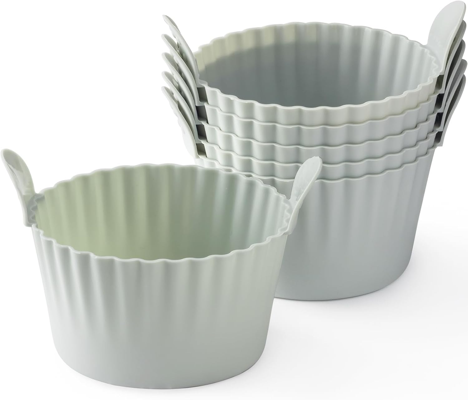 Baking tray for the Airfryer - egg mold for the Airfryer - large muffin mold for the Airfryer 6-pack - grey