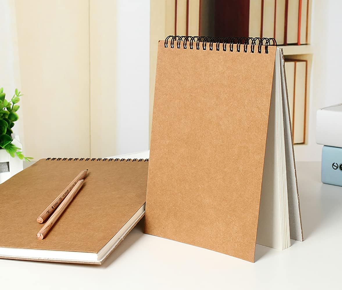 A4 sketchbook hardcover A4 spiral-bound sketchbook suitable for kids and adults 160 g/m² paper 60 pages A4-1 pack