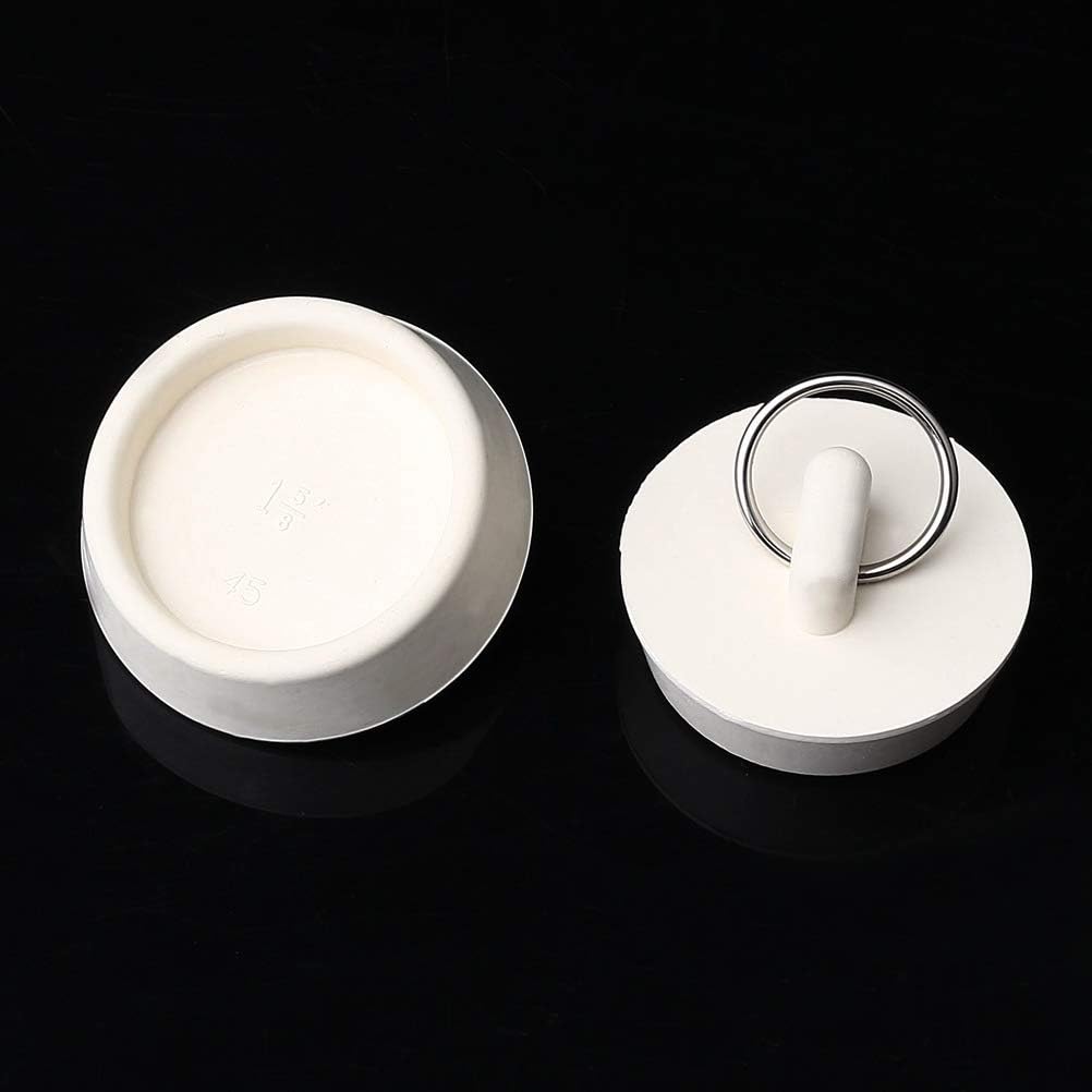 Set of 4 sink plugs - drain plugs - rubber drain stoppers and kitchen sink plugs with hanging ring - Suitable for bathtubs and bathrooms 4 sizes