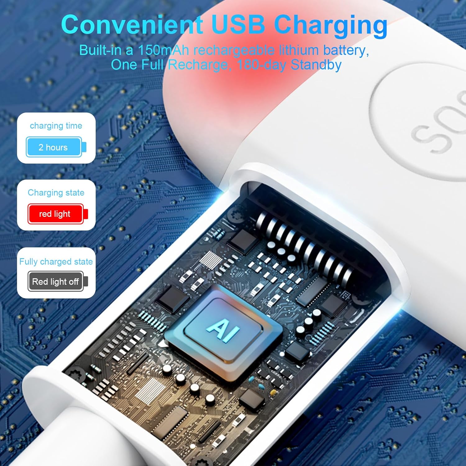 Alarm - Torch - 2-pack - 130dB - Personal alarm - Security alarm - Rechargeable - Emergency siren - with LED light - Keychain - Black & White