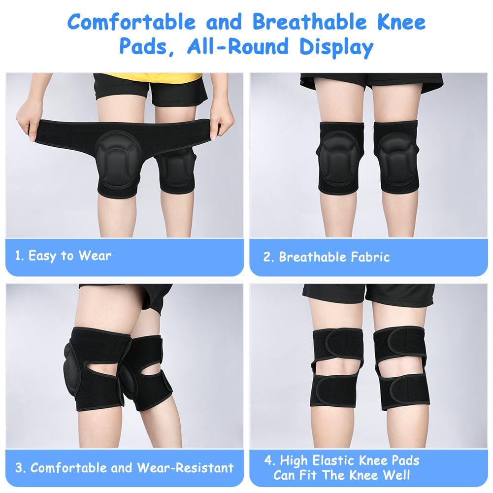 1 pair of knee pads, 20 mm thick knee pads for gardening, non-slip and anti-impact knee pads for household cleaning, construction, floors, garden large size