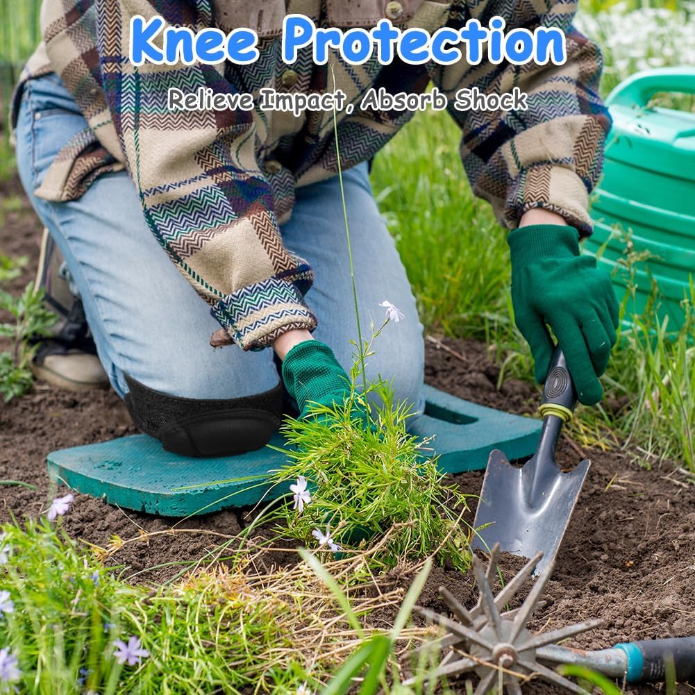 1 pair of knee pads, 20 mm thick knee pads for gardening, non-slip and anti-impact knee pads for household cleaning, construction, floors, garden large size