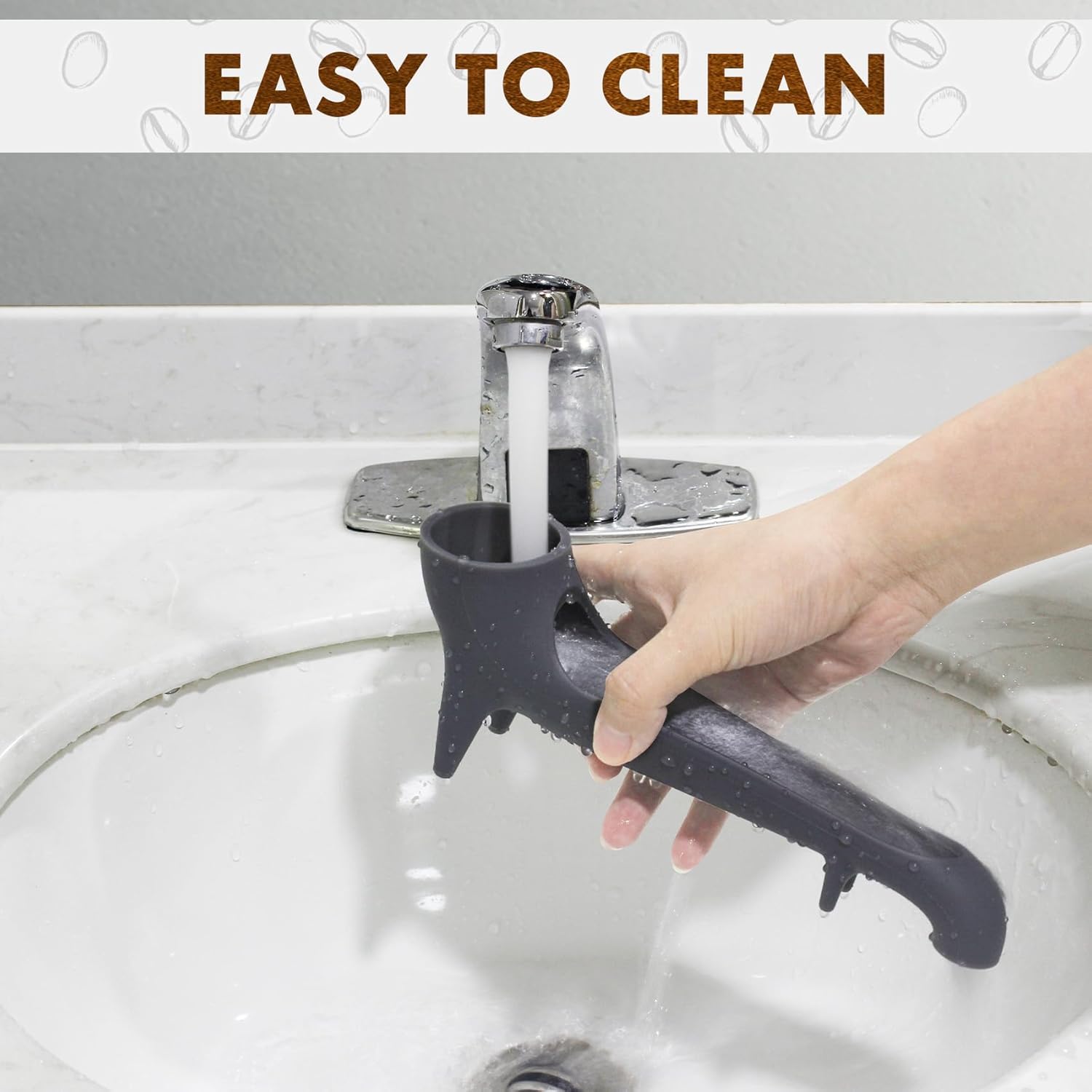 Espresso machine accessory - Water reservoir funnel - Water reservoir Quick access Espresso Long Funnel - Silicone Food safe - For coffee machines with rear water reservoir Grey - 3 pieces