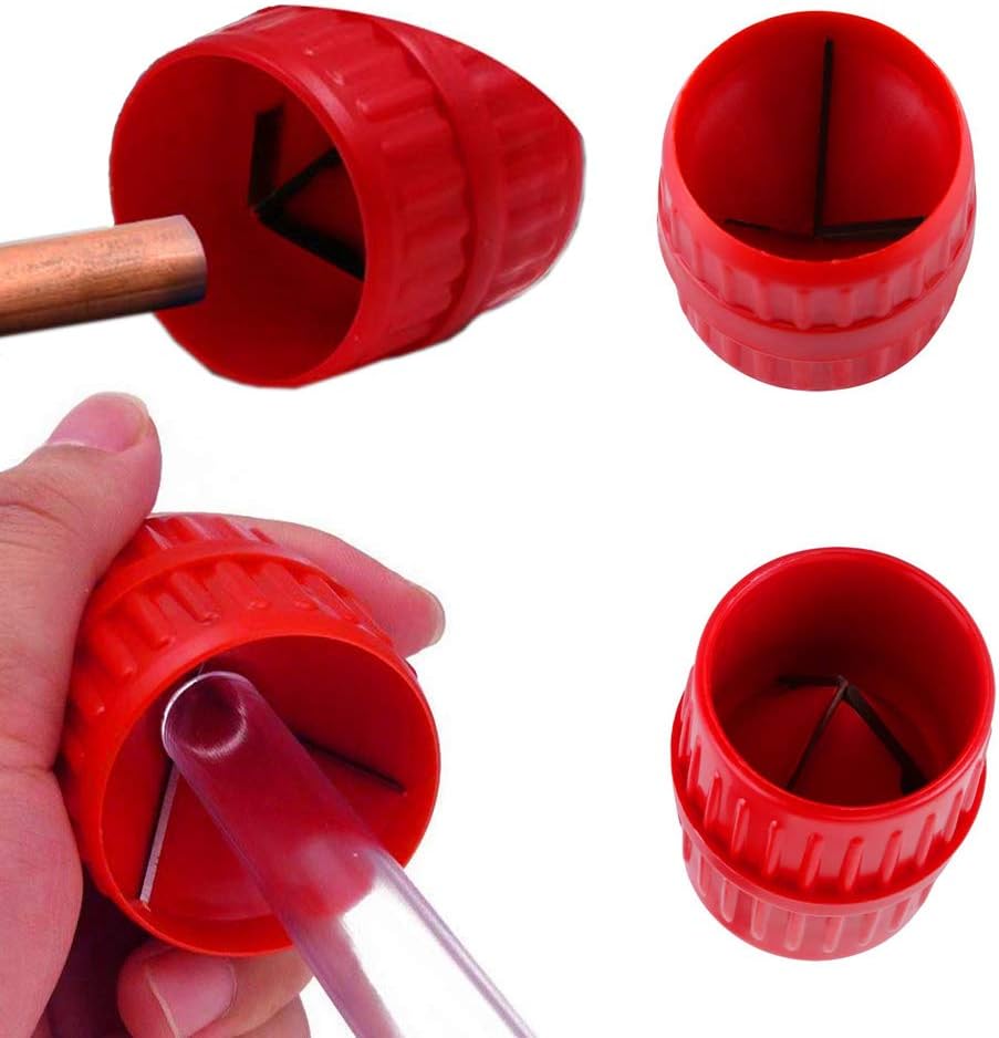 Pijpontbraamgereedschap - Her Kindness Copper Pijpontbraamgereedschap - Ontbraamgereedschap Universal Pipe Reamer 3 mm-38 mm 0-12 inch-1-5 inch Internal and External Reamers Pipe Tool Acrylic Pipe Beveling Tool