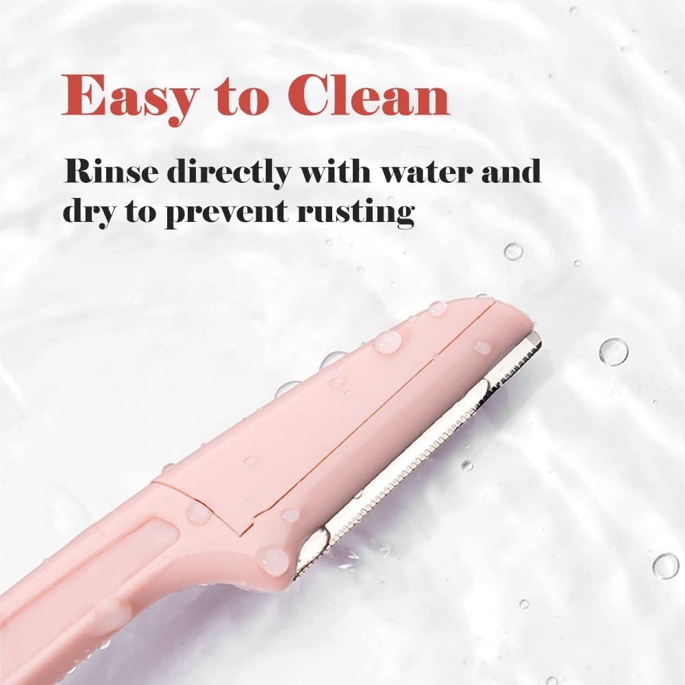 Set of 4 face razors - microdermabrasion blades for the face - eyebrow trimmers - facial shavers and facial hair removal devices.