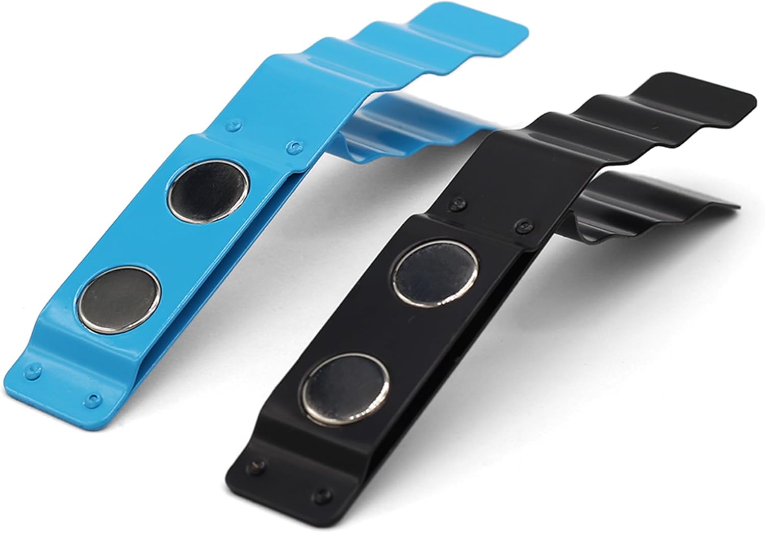 Magnetic Golf Cart Clamp - Aluminium Alloy Accessory - Fits Ring Sizes 30-70 - Strong Magnetic Clamp - Suitable for Golf, Barbecue, Fishing and Outdoor Use 2-pack - Black + Blue