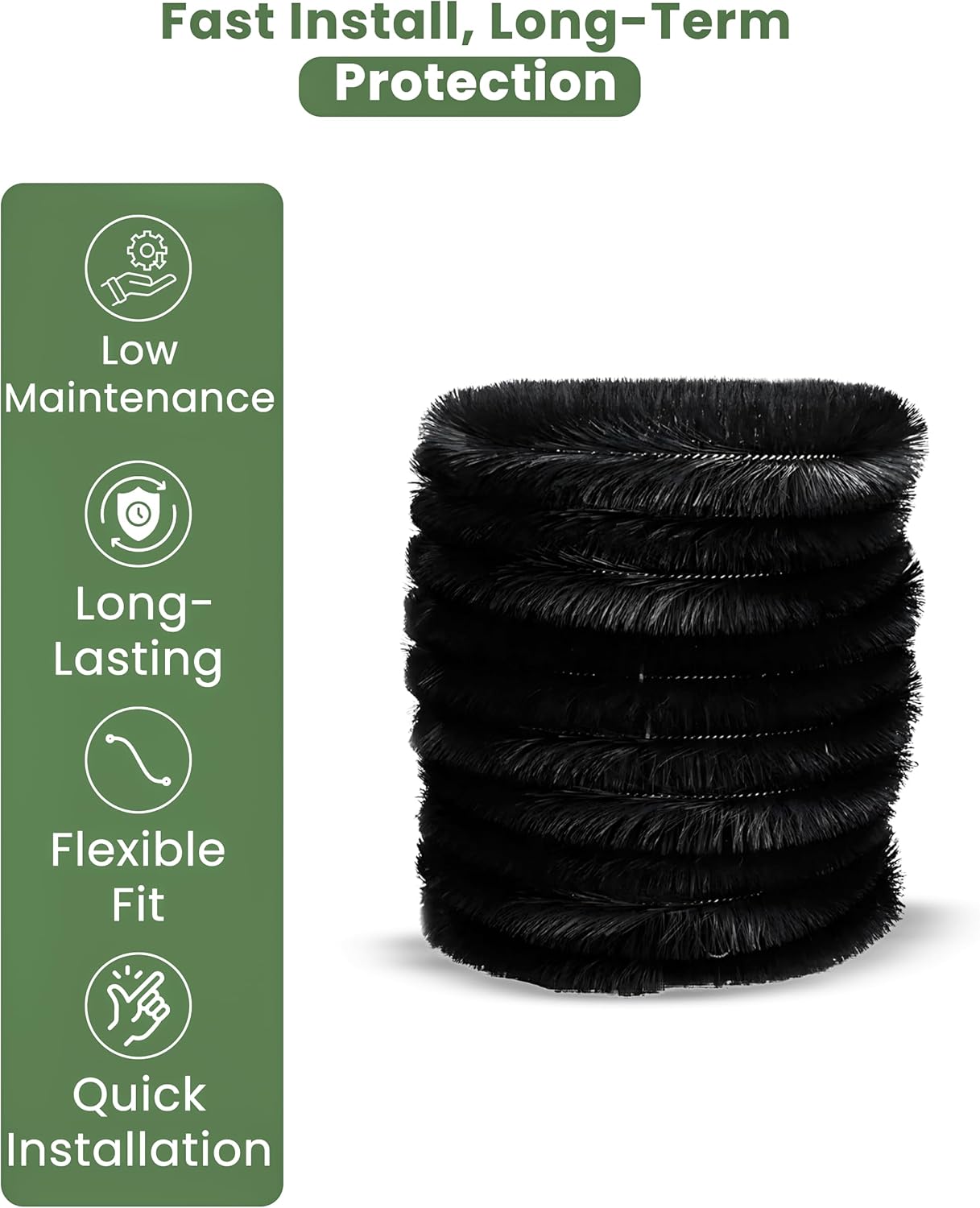 Gutter Brush - Leaf Catcher - Lead Filter - Gutter Drain Cleaner - Leaf Cleaner - Gutter Unblocker - 4m x 100mm Black