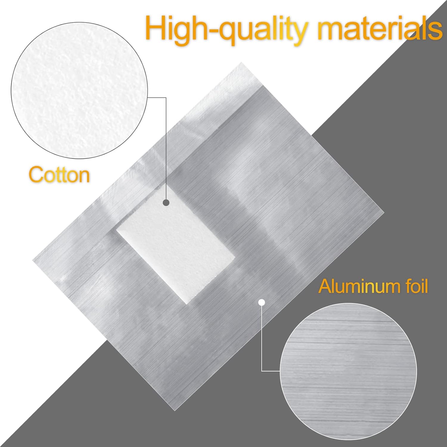 100 foil nail stickers, foil for gel nails, nail foil remover with pre-installed lint-free cotton pads for manicure and pedicure, nail art cleanser