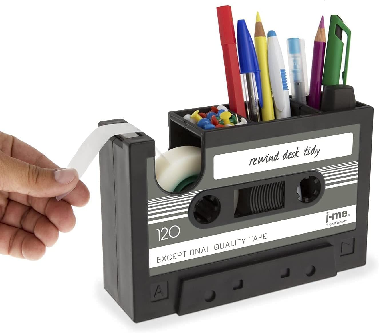 Retro Cassette Tape Pencil Holder - Multifunctional Pencil Holder - Creative Desk Organizer - Pencil Holder with Tape Holder