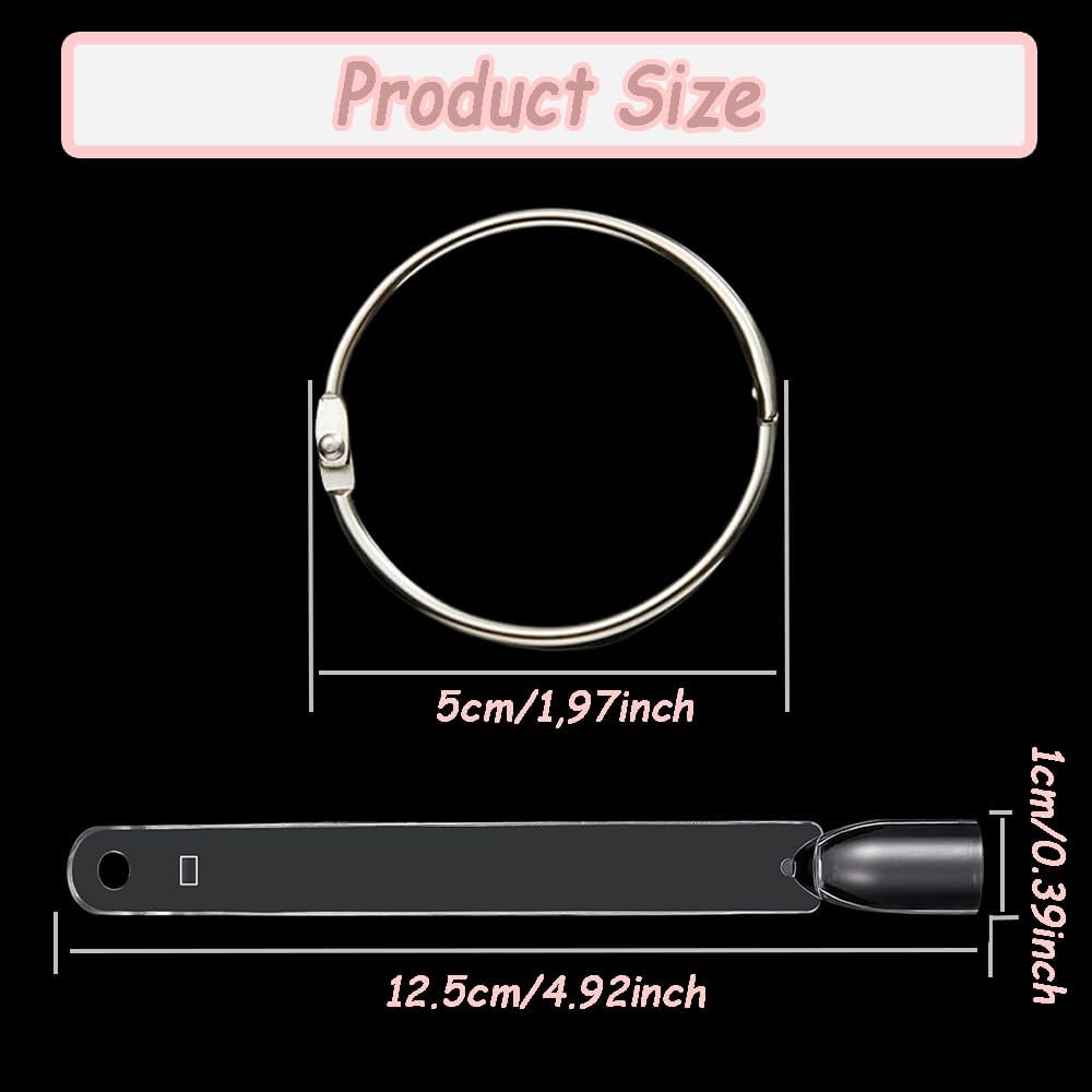 100 transparent nail sticks in wave shape, nail polish sticks, nail display sticks, transparent plastic pointed color sticks with metal ring for salons and beginners