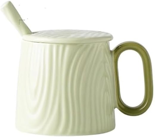 Ceramic mug for home - 8.4 oz plain coffee/tea mug - Dopamine Mood - Coffee mug for reading/studying green