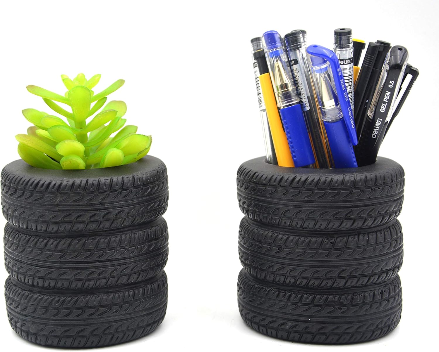 Flower pot holder in the form of a band - storage rack for accessories on the desk, at home and in the office - pot for succulents and cacti pack of 2