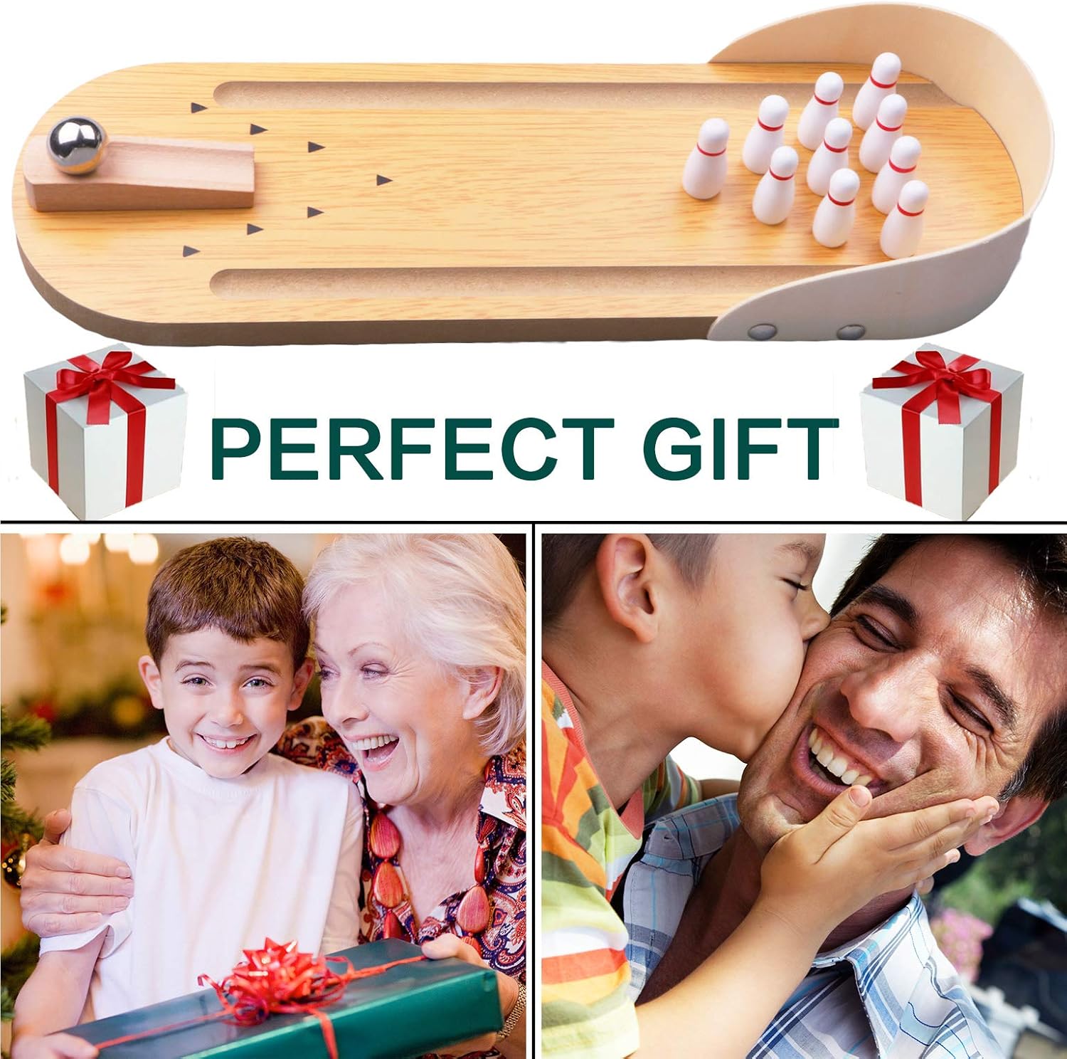 Mini Bowling Game Set for the Office - Mini Arcade Game for the Office - Mini Bowling Alley - Stress-Relief Gadget for the Office - Finger Toy - Fun and Quirky Gift - Suitable for All Ages