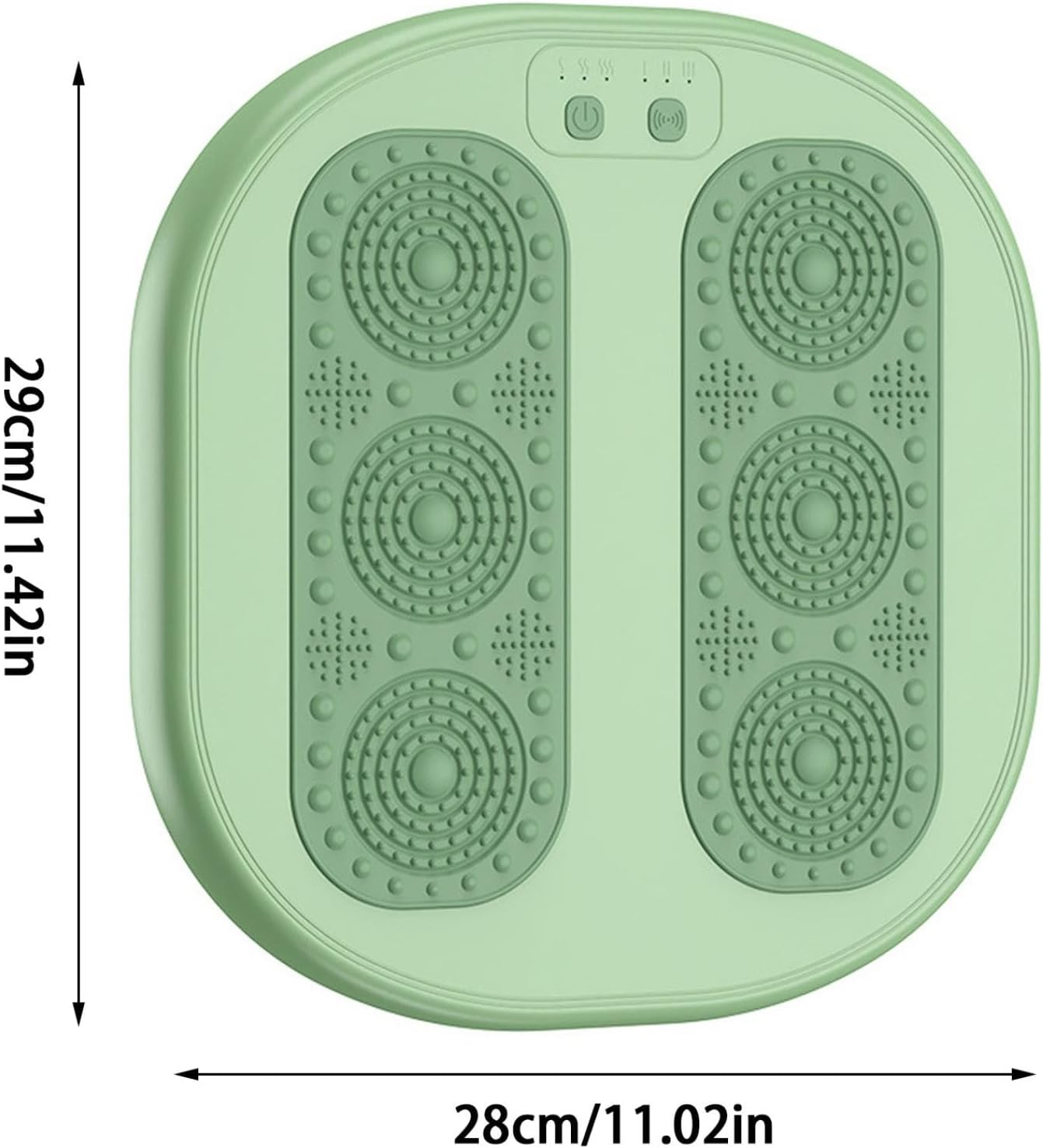Foot warming cushion - Electric foot warming cushion - Foot warmer - 3 temperature settings - Built-in 6 manual massage heads - Suitable for home, office and dormitories - Warming cushions green