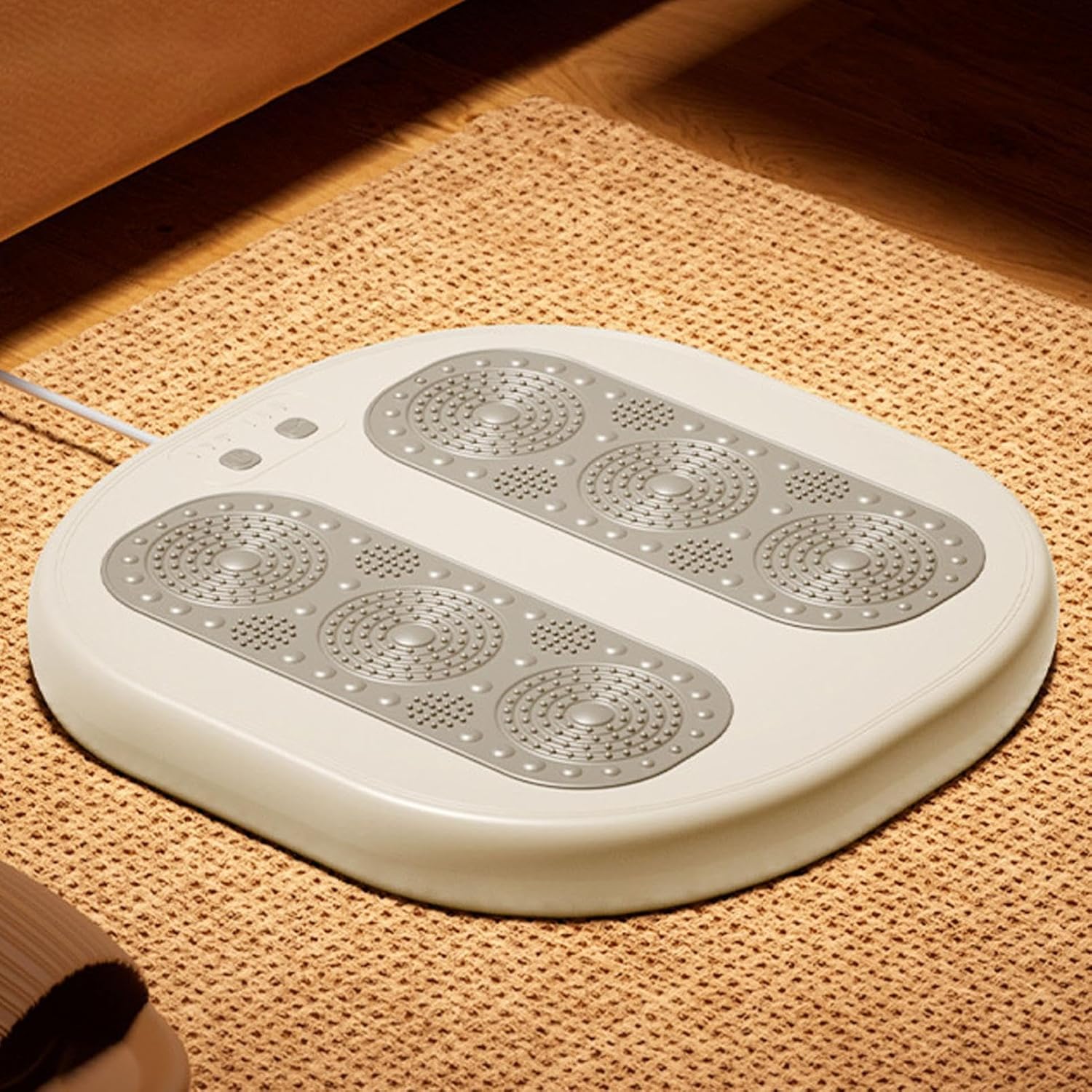 Foot warming cushion - Electric foot warming cushion - Foot warmer - 3 temperature settings - Built-in 6 manual massage heads - Suitable for home, office and dormitories - Warming cushions green