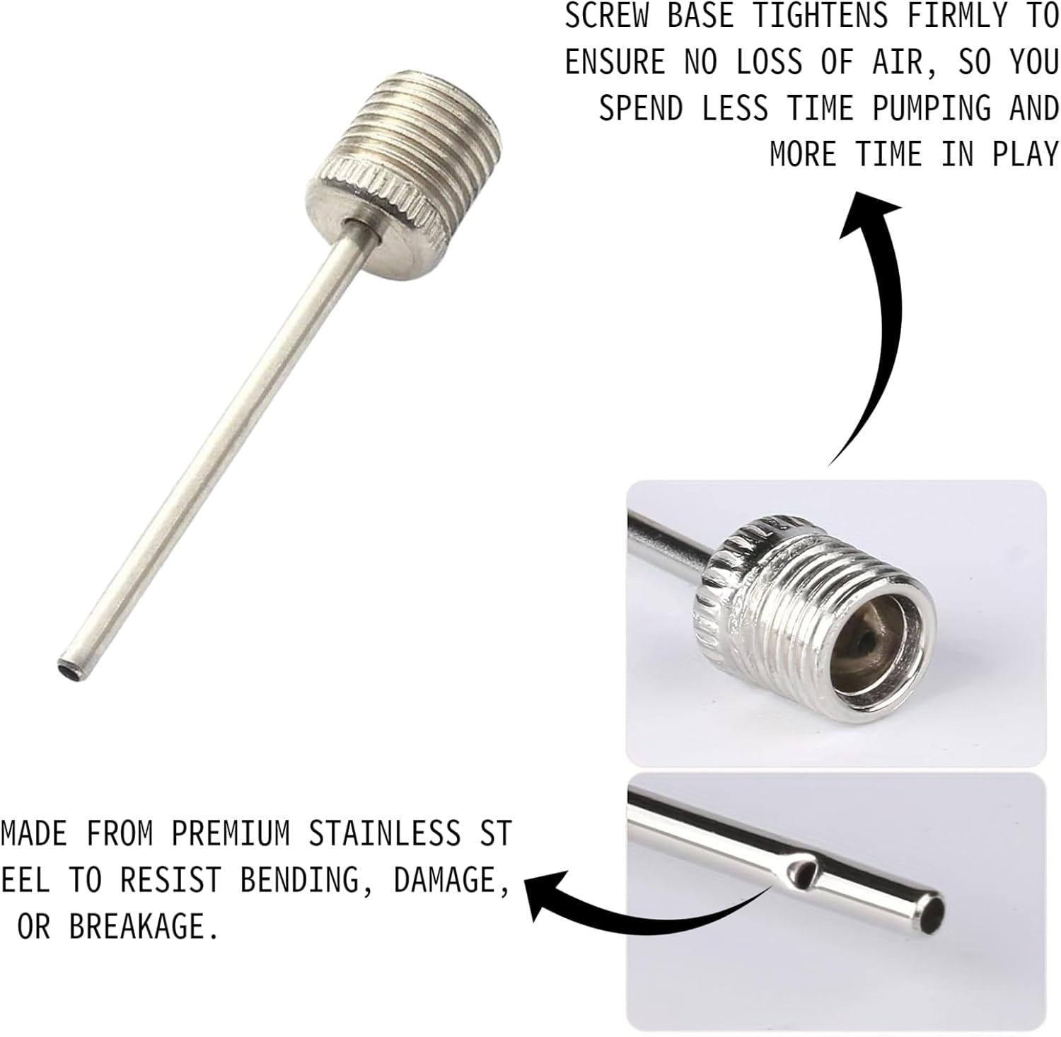 Ball pump needles - 3-pack - Durable stainless steel needles - Ball pump needles - Pump needles for football, basketball, volleyball and all sports balls