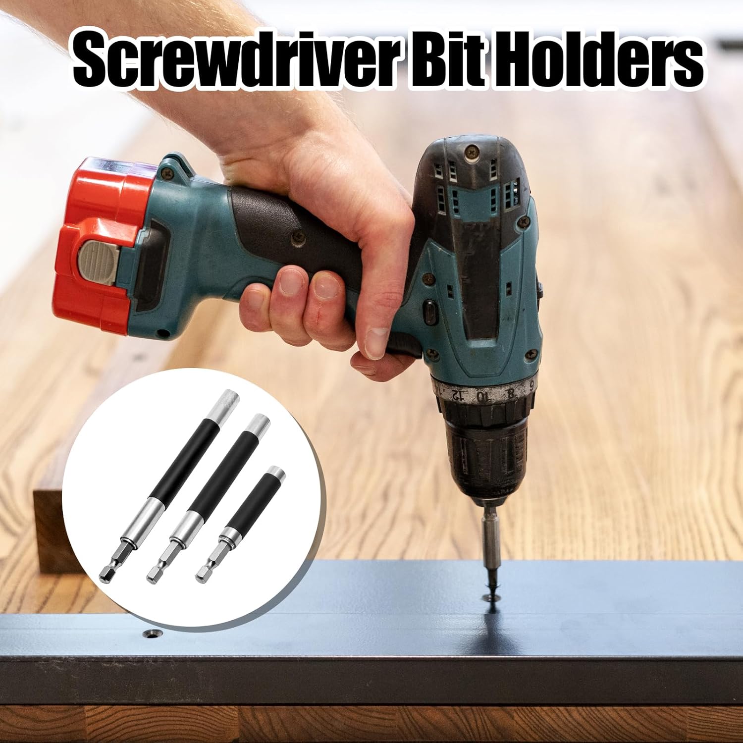 Biaungdo Magnetic Drill Bit Holder, 3 Pack Scalable Screw Drive Guide Self Retracting Sleeve, Mixed Length Extension Bar Adapter Prevent Screws Shaking 80 mm/120 mm/140 mm