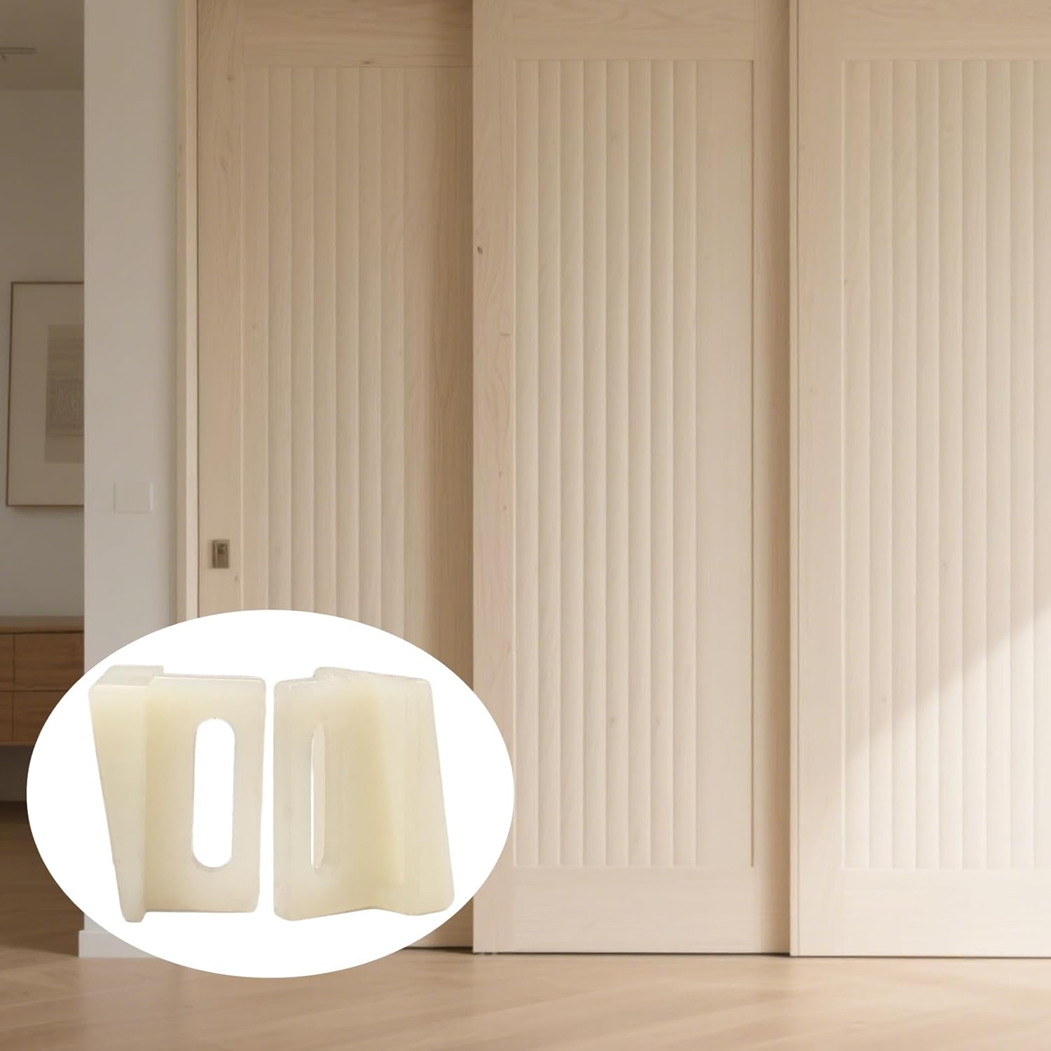 Biaungdo 10 Pack Pocket Door Bottom Guide, White Pocket Door Guide Kits Replacement