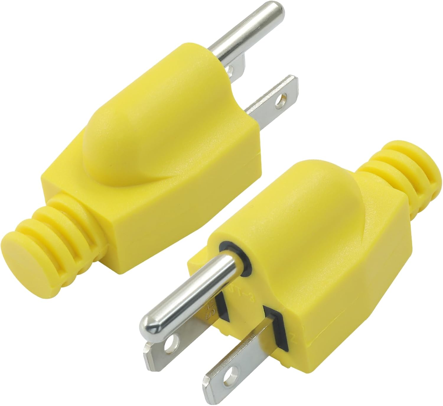 Biaungdo 2 Pack Neutral Ground Bonding Plug for Portable Inverter Generator, Surge Protector Ground Plug with Floating Neutral on RV Generator for Open Ground Error Yellow