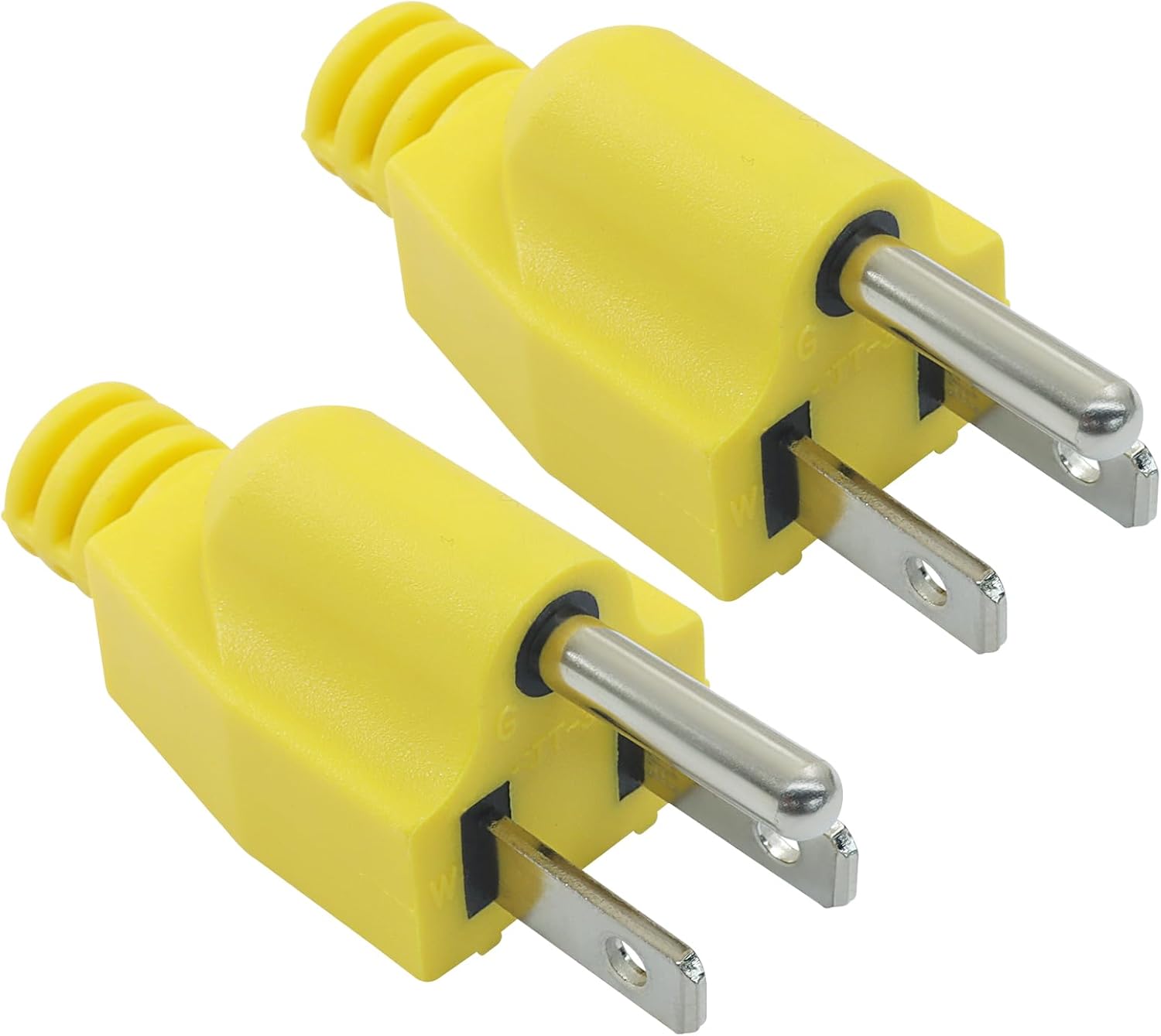Biaungdo 2 Pack Neutral Ground Bonding Plug for Portable Inverter Generator, Surge Protector Ground Plug with Floating Neutral on RV Generator for Open Ground Error Yellow