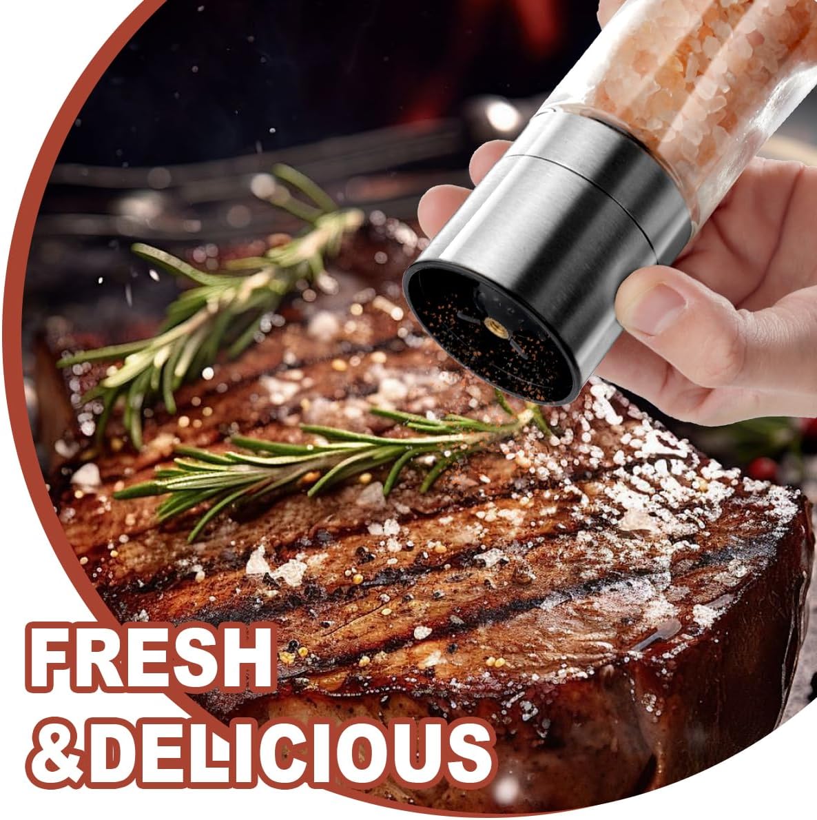 Salt Grinder Pepper Mill, and Set Single Grinder