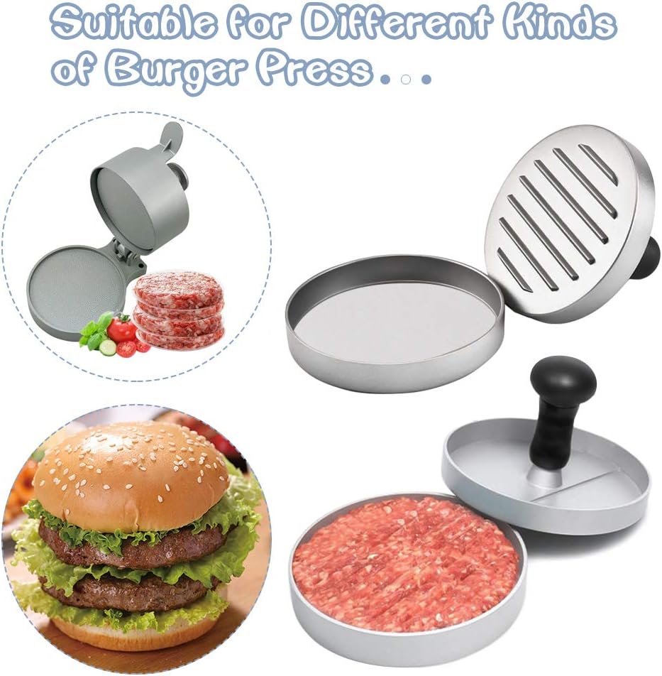 Hamburger Patty Paper Round 4.5 Inch, Set of 200, Non Stick Patty Paper Sheets for Burger Press, Patty Serperate and Cake Baking 5.5/6/7/8/9/10/12inch Available