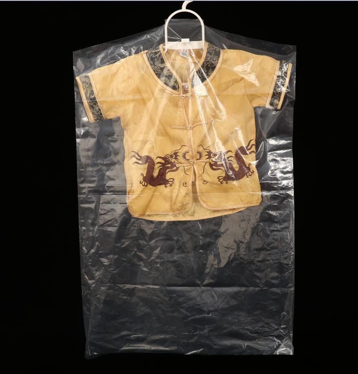 20 Pack Clear Plastic Clothes Covers, 27.5 Inch Dry Cleaning Bags Hanging Dust Proof Garment Bags for Kids for Home Storage, Dry Cleaners 45 x 70cm