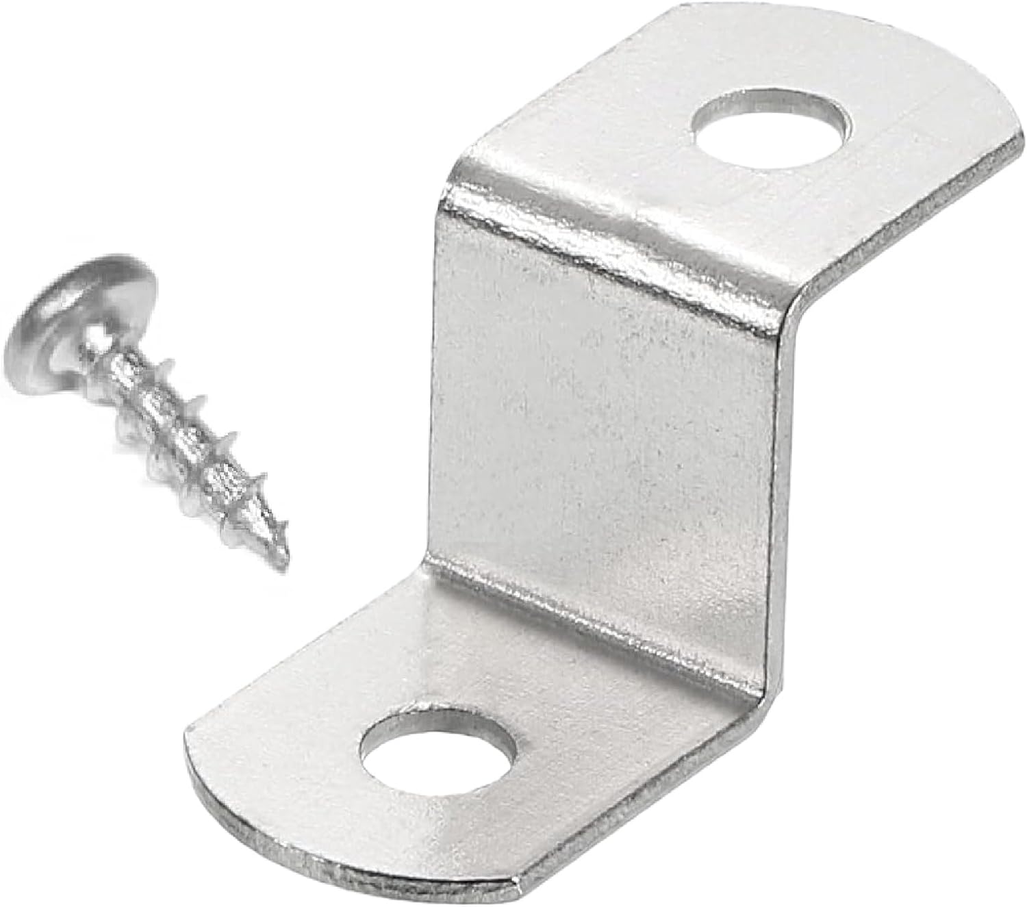 Canvas Clips 8-Pk: 1/2" Offset or Choose Your Length; Mirror Picture Frame or Artwork Hanging Floater Framing; 8 Screws Included; Glass Panel Metal Retainer Clip