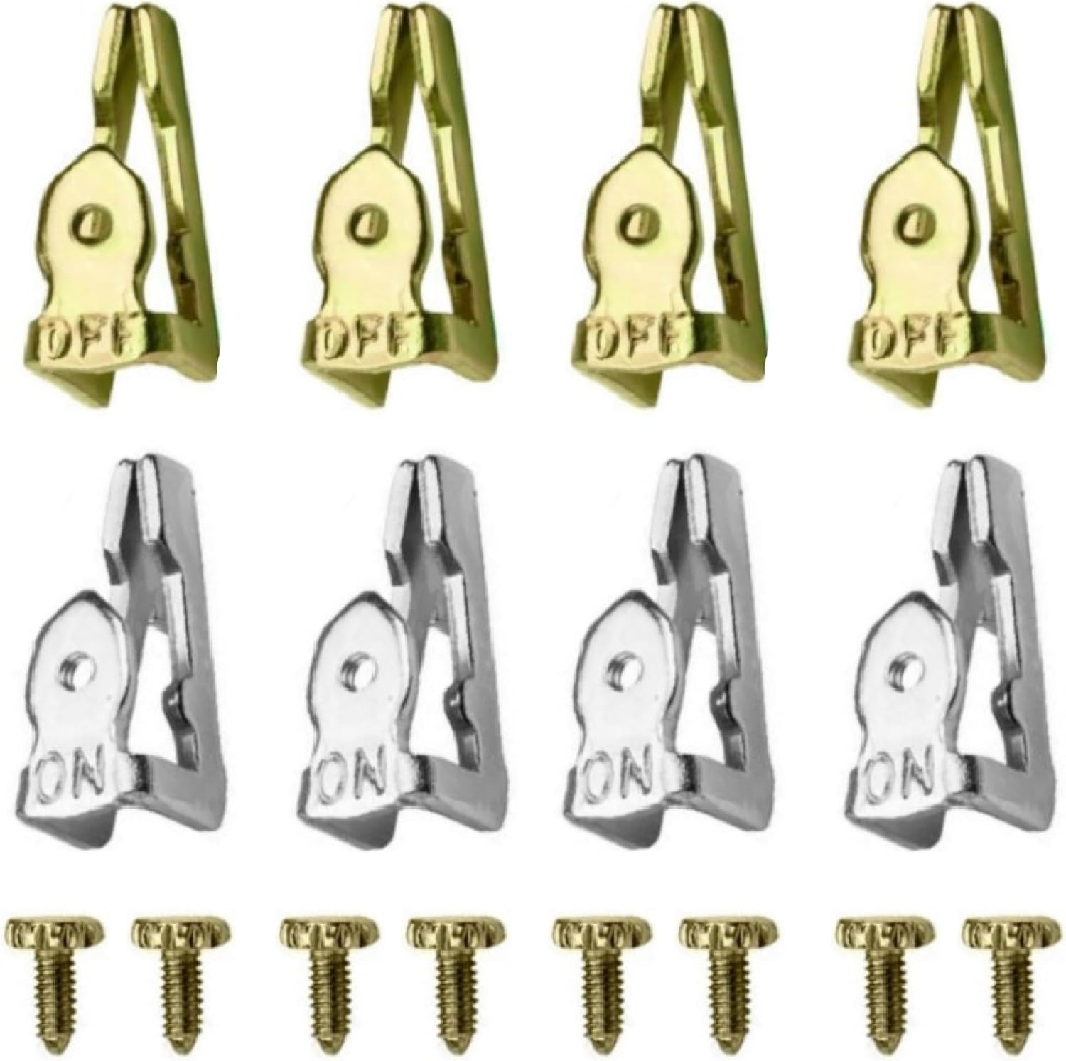 156T1978A Time Switch Tripper Kit for Intermatic T100 T7000 WH40 Series Timers, Includes 8 Metal Trippers 4 Silver ON / 4 Gold Off and Set Screws