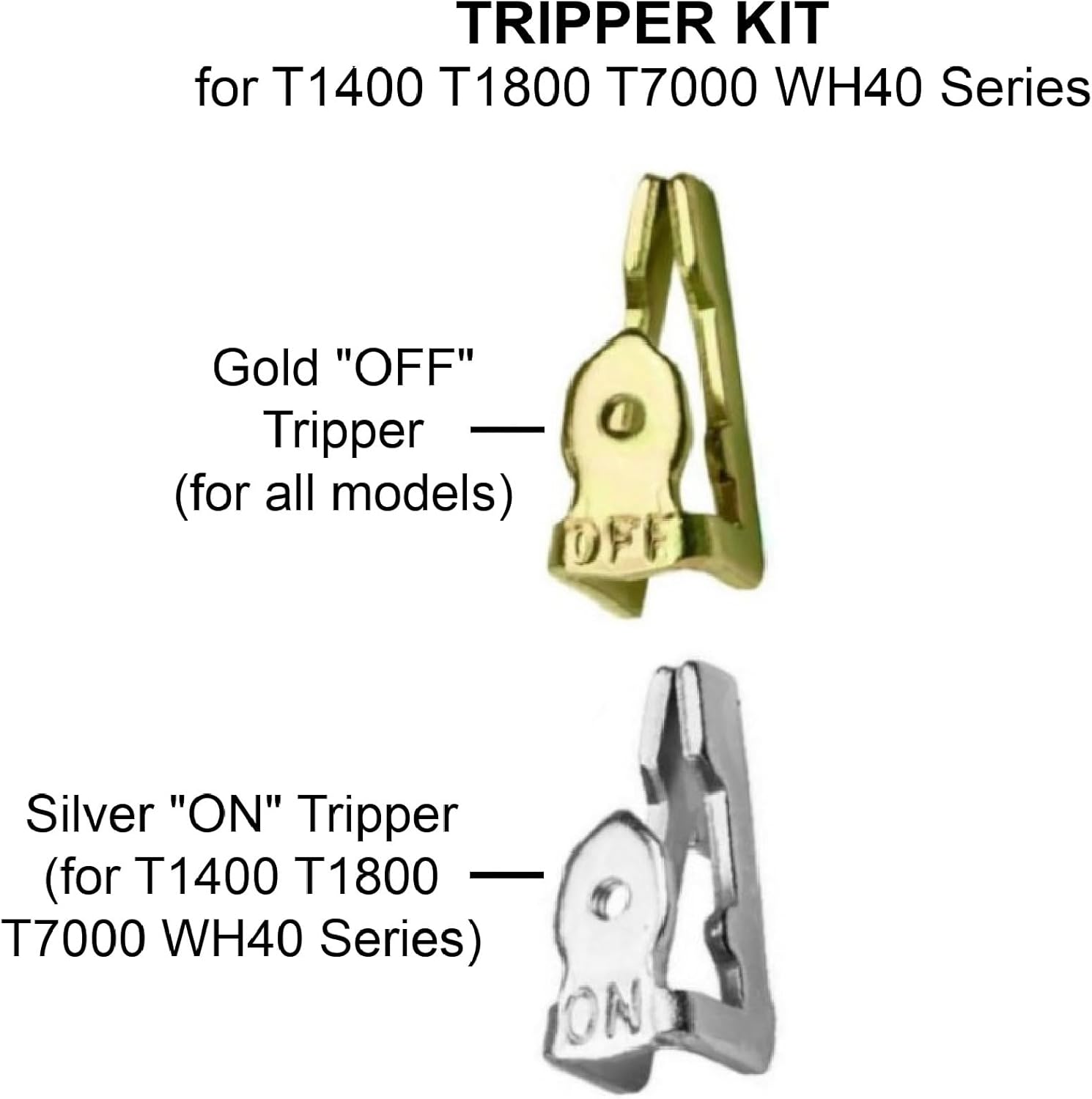 156T1978A Time Switch Tripper Kit for Intermatic T100 T7000 WH40 Series Timers, Includes 8 Metal Trippers 4 Silver ON / 4 Gold Off and Set Screws