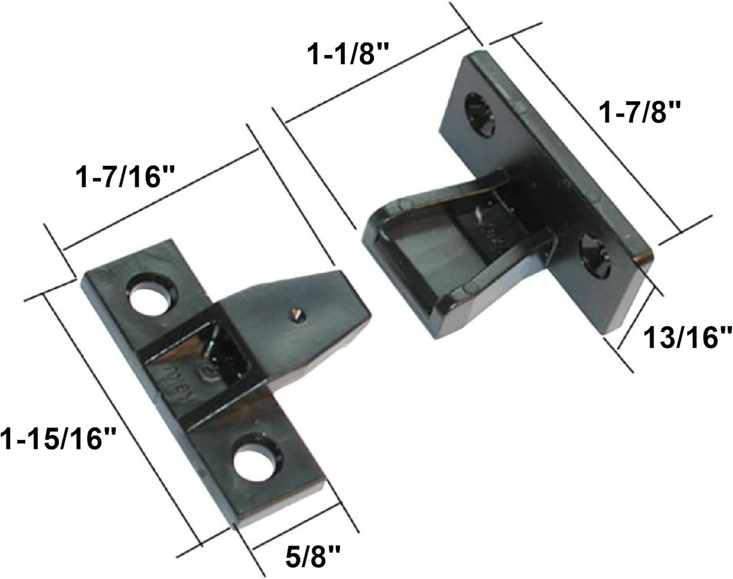 Hafele Keku Push-On Fitting Set - Bracket Connectors for False Front Panels, Cabinet Drawers, & Furniture Screws Not Included
