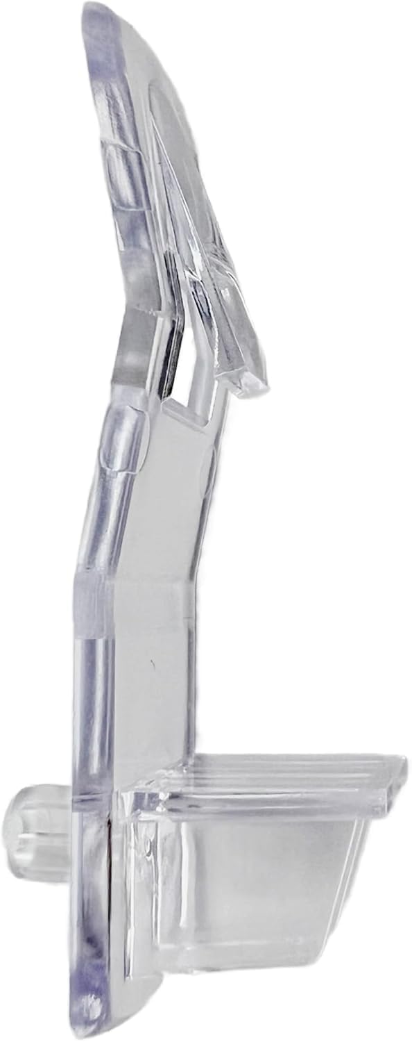Self-Locking Shelf Support Clips, Made in The USA - for 3/4" Thick Shelves, 5mm Dowel Peg - for Kitchen Cabinet, Cupboard, Pantry, Closest, Book Shelves - Clear Plastic Clip 8, Clear