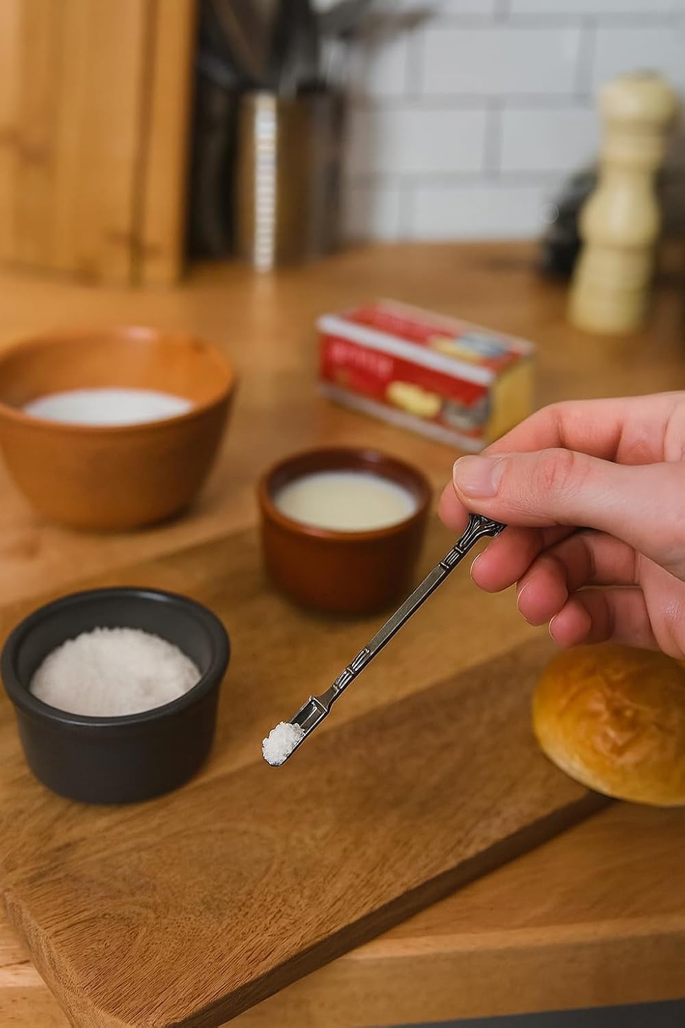 Mini Spoon Metal Spice Medicine Spoon Shovel Small Scoop Home Supplies Pendants Necklace MULTICOLOR