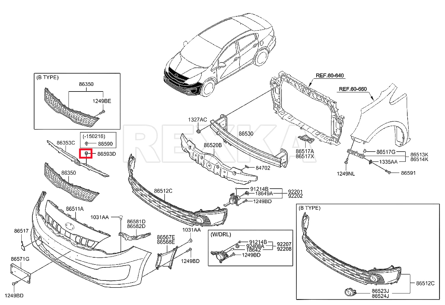 Rexka 20pcs Fender Liner Push-Type Retainer Clip Fastener Compatible with Hyundai Kia 86595-2T500 Accent,Azera,Elantra,Equus,Genesis, Ioniq, Kona,Santa Fe,Sonata,Tucson,Veloster,Optima,Sedona