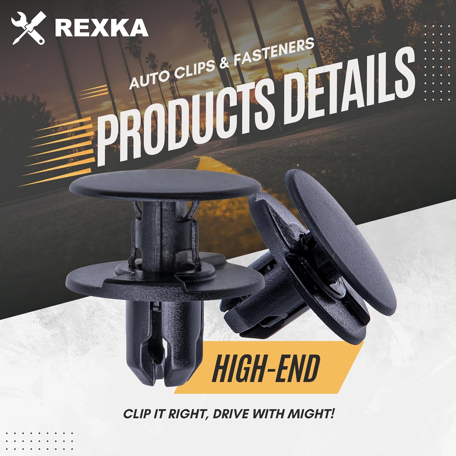 Rexka 20pcs Front Fender Liner Retainer Clip 91501-TR0-003 for Honda Acura Accord Civic Clarity Crosstour CR-V Fit Odyssey ILX MDX NSX RDX RLX TLX TSX