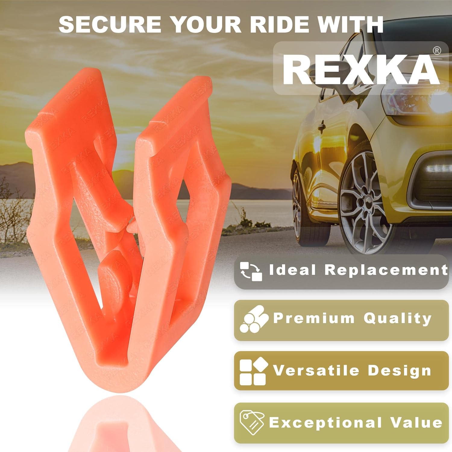 Rexka 20pcs Center Console Radio DVD Dash Panel Switch Bezel Clip Body Trim Retainer Compatible with Ford Mercury Edge Mustang Escape Expedition F-150 Jeep Dodge Challenger