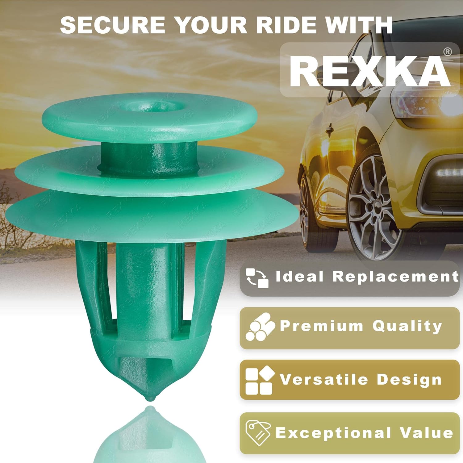 Rexka 15pcs Door Panel & Interior Trim Retainer Clips 91560-SZW-003 for Honda Accord CR-V CR-Z Civic Odyssey Pilot 91560SZW003