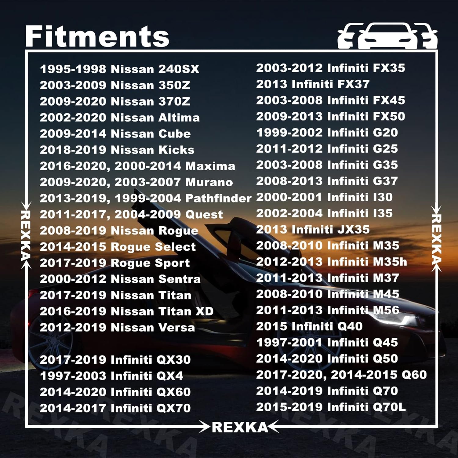 Rexka 20pcs Splash Shield Under Cover Mud Guard Wheelhouse Liner Bumper Cover Push Type Retainer Clip for Nissan 01553-09241 240SX Maxima Subaru Forester Impreza Legacy Outback STI Tribeca WRX