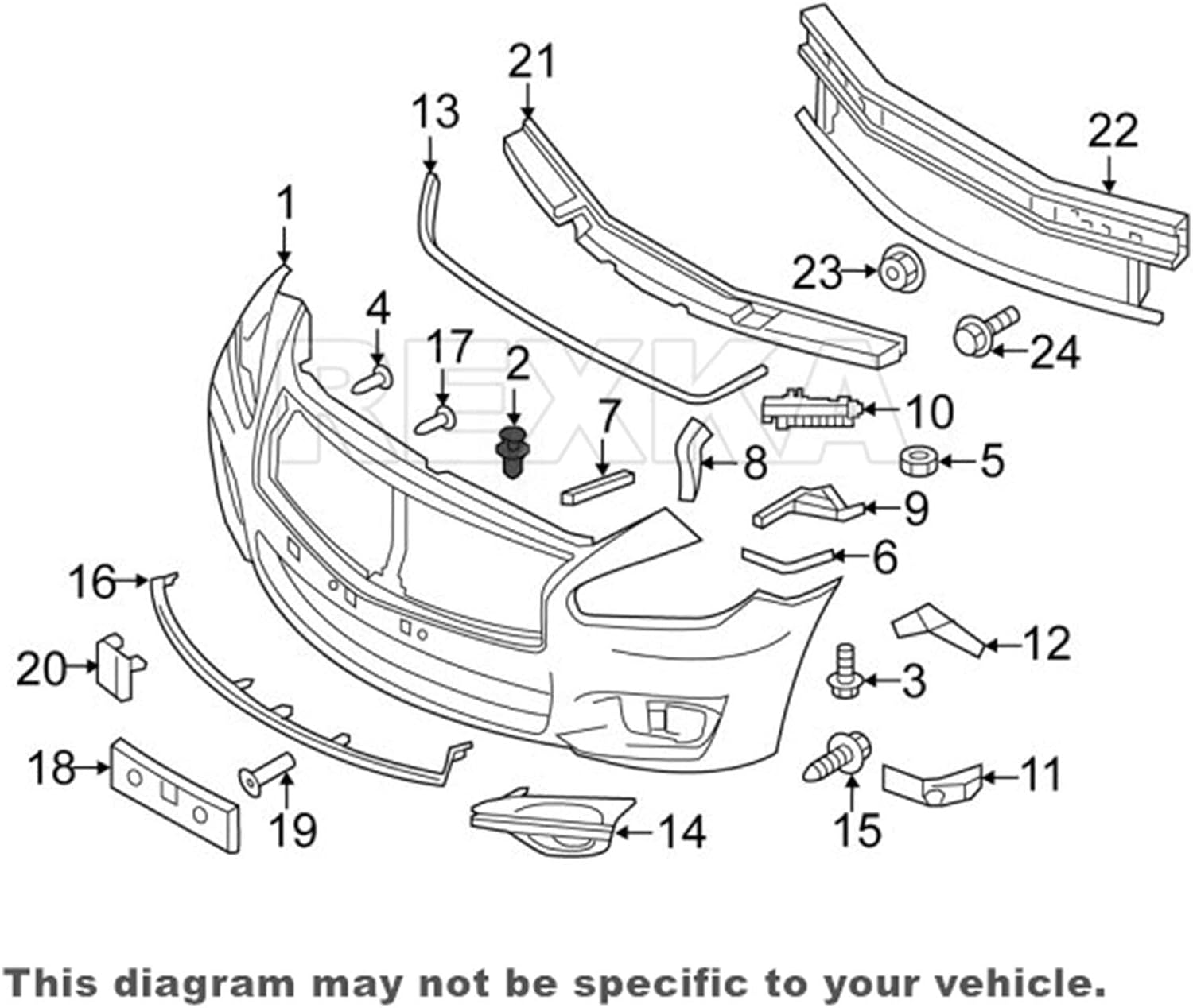 Rexka 20pcs Splash Shield Under Cover Mud Guard Wheelhouse Liner Bumper Cover Push Type Retainer Clip for Nissan 01553-09241 240SX Maxima Subaru Forester Impreza Legacy Outback STI Tribeca WRX