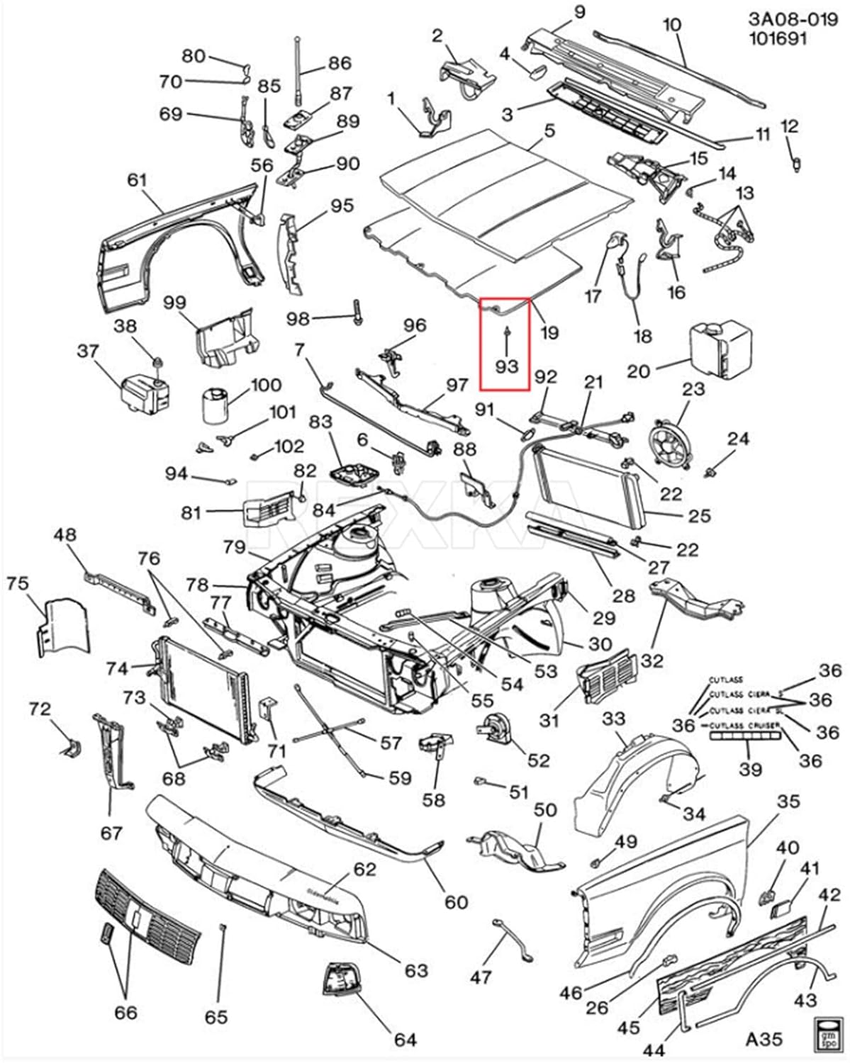 Rexka 15pcs Hood Insulation Retainer Clips 20064875 Compatible with GM Cadillac Buick GMC Hummer Pontiac Saturn